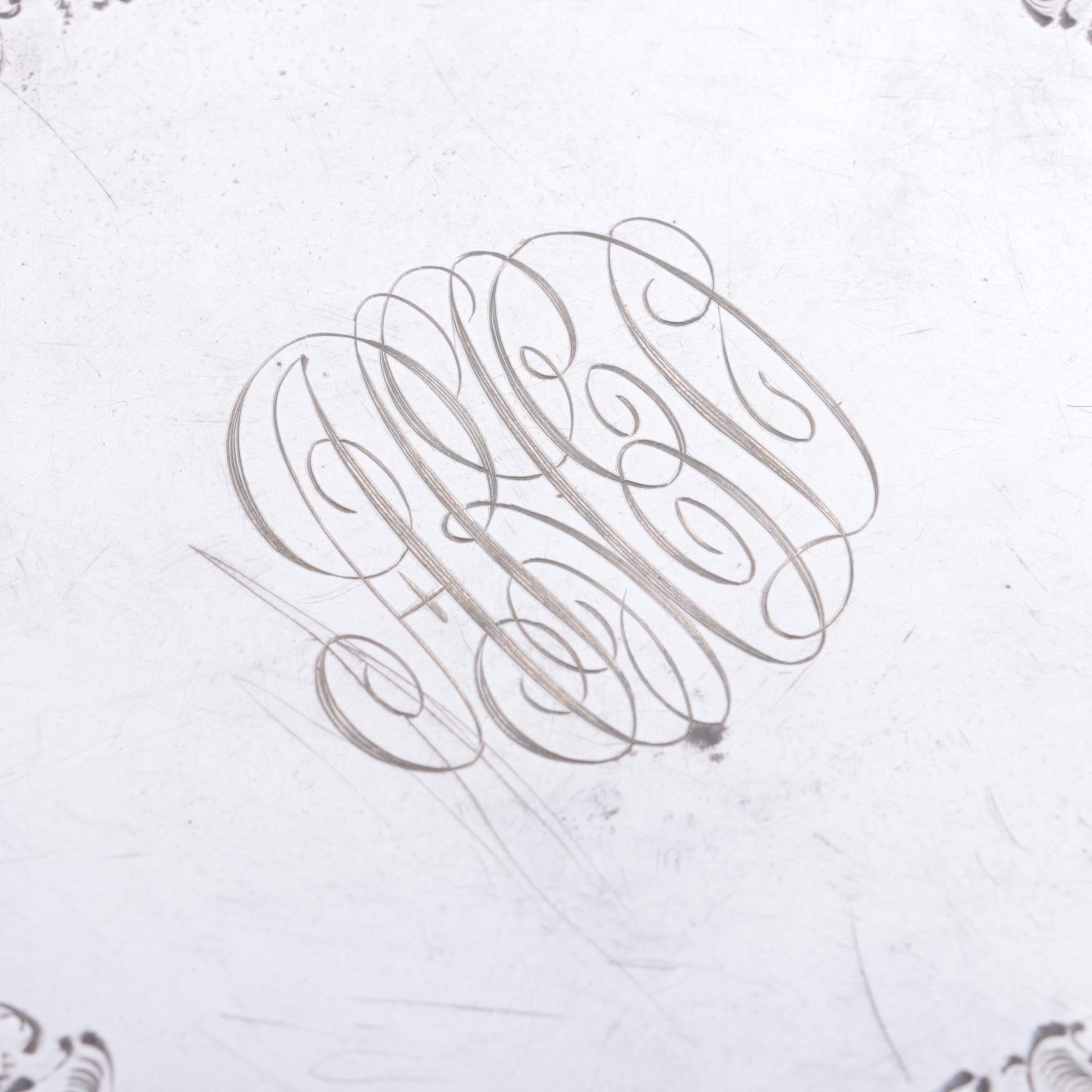 S.B. & Co. Silver Plate Grape Motif Footed Platter