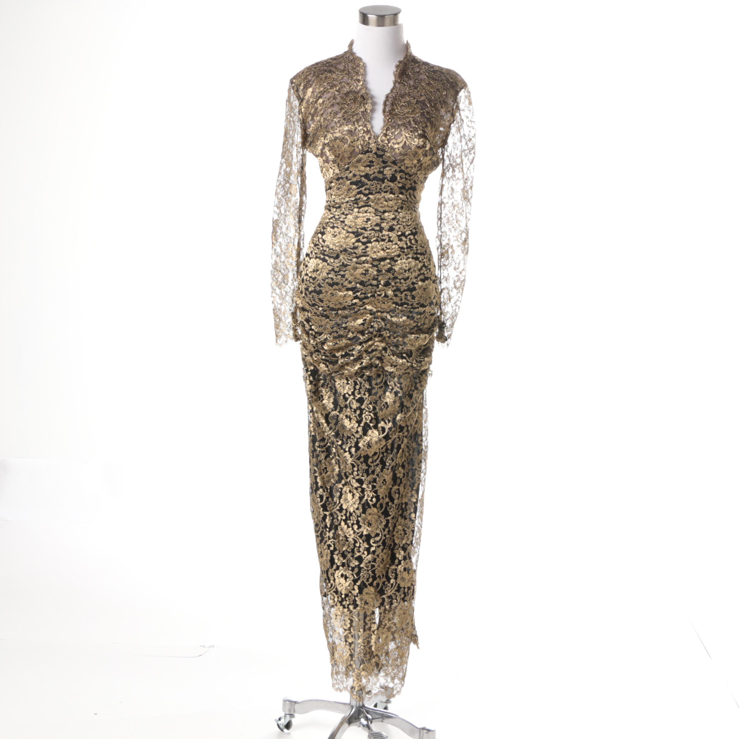 Isabelle Allard Embroidered Evening Gown