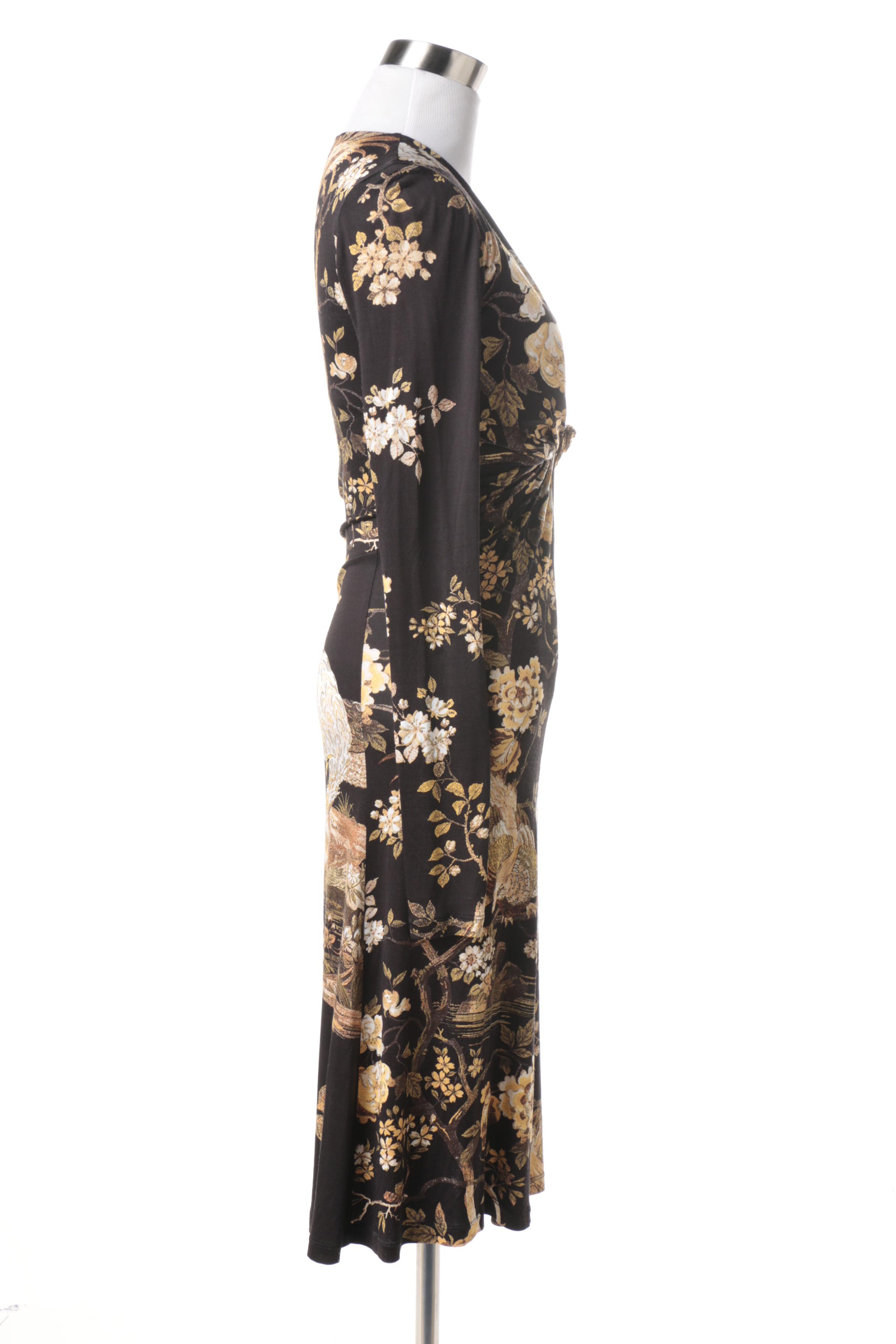 Roberto Cavalli Stretch Floral Print Dress