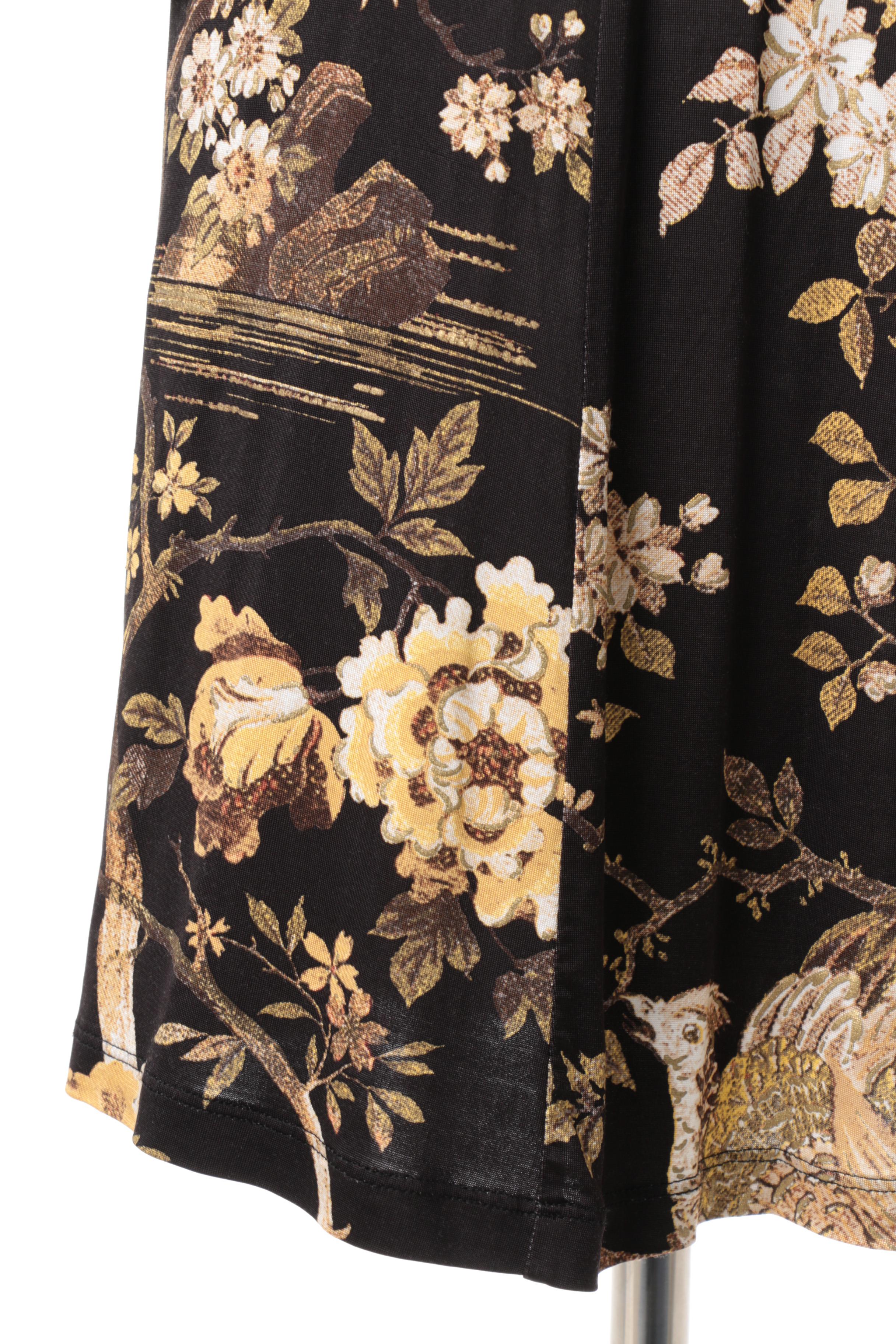 Roberto Cavalli Stretch Floral Print Dress