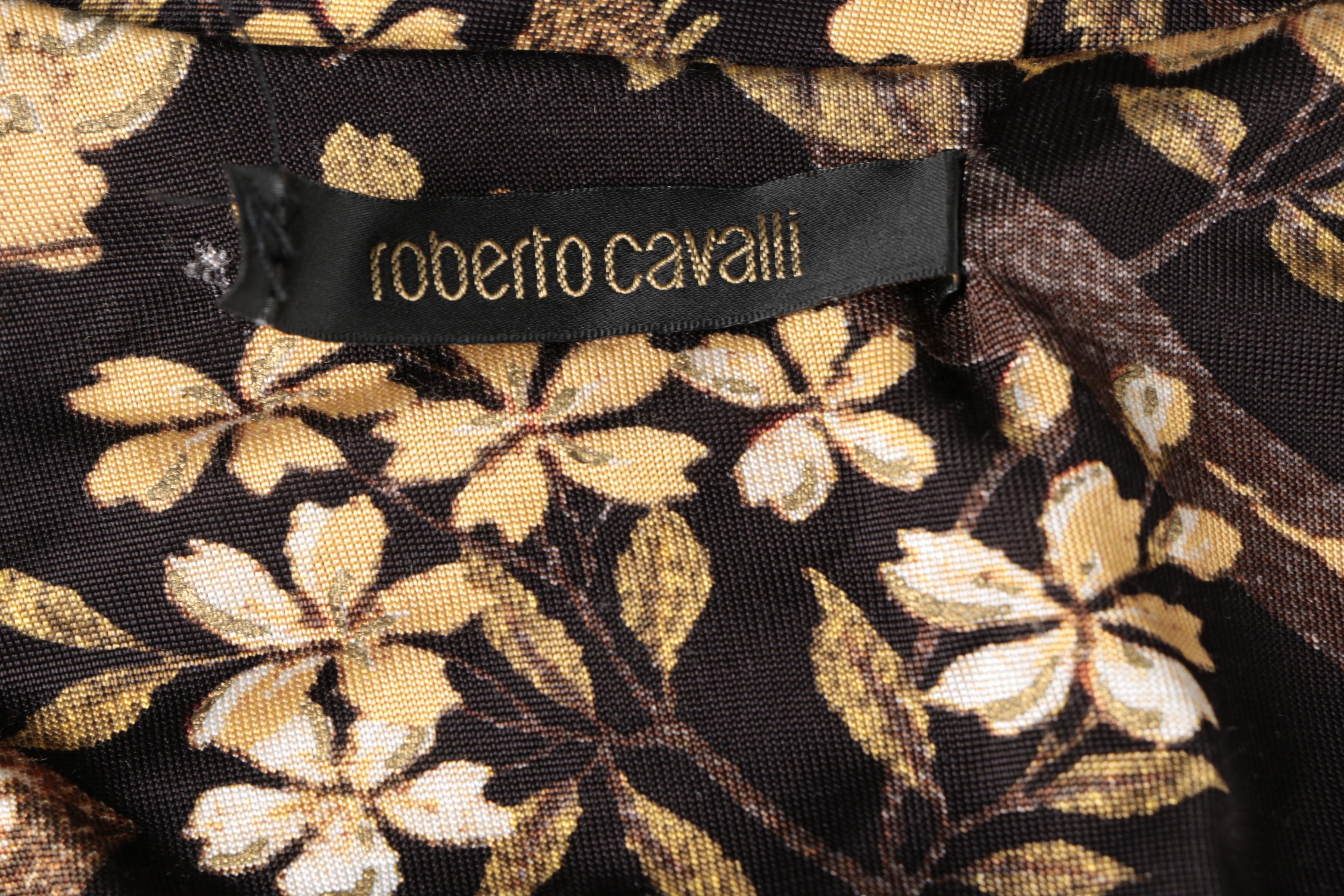 Roberto Cavalli Stretch Floral Print Dress