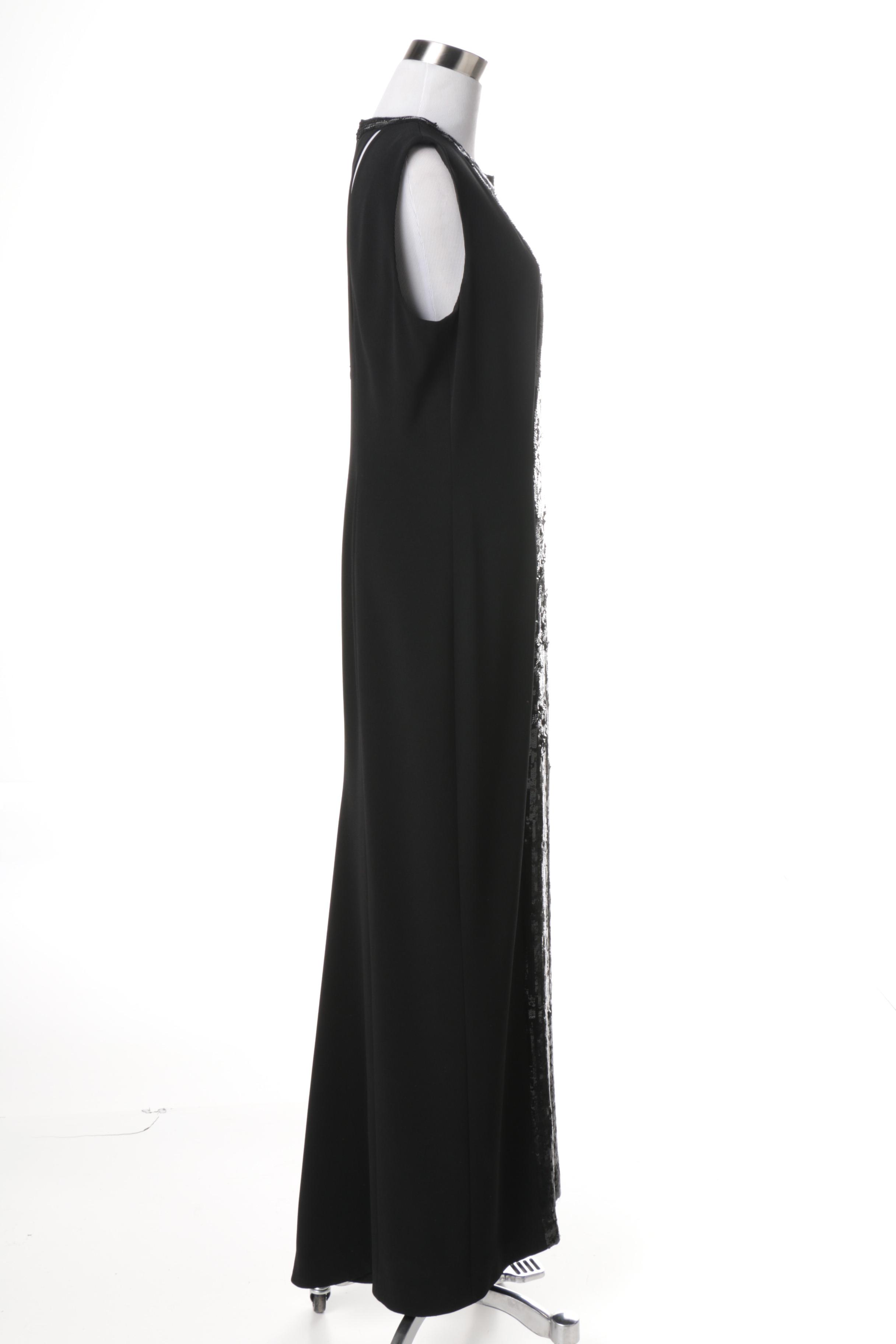 Escade Black Sequin Evening Dress