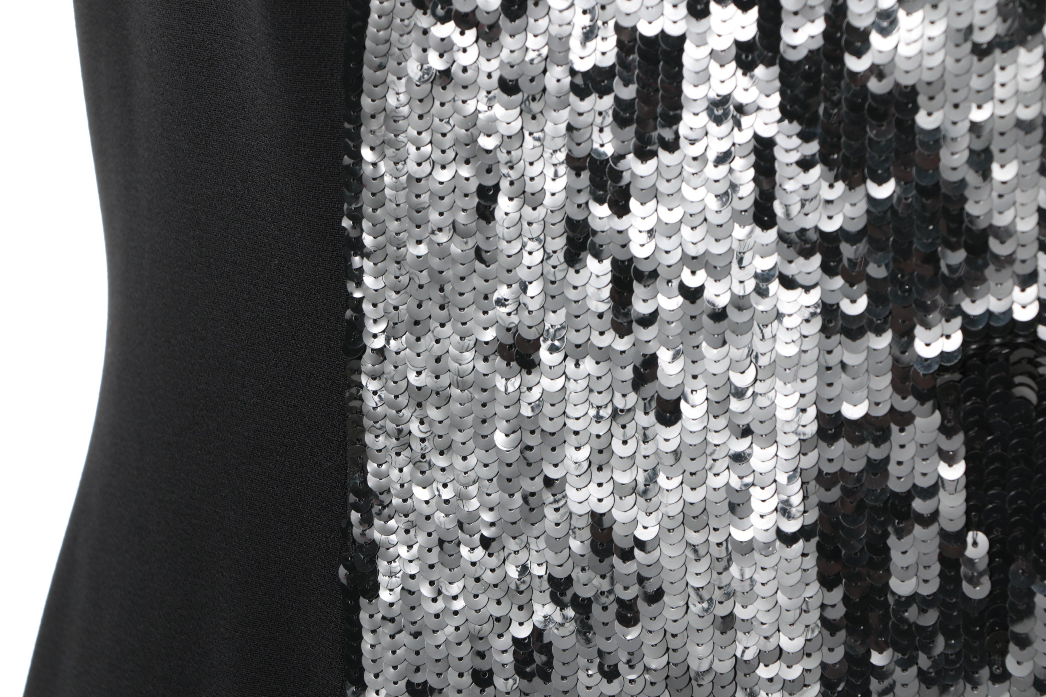 Escade Black Sequin Evening Dress