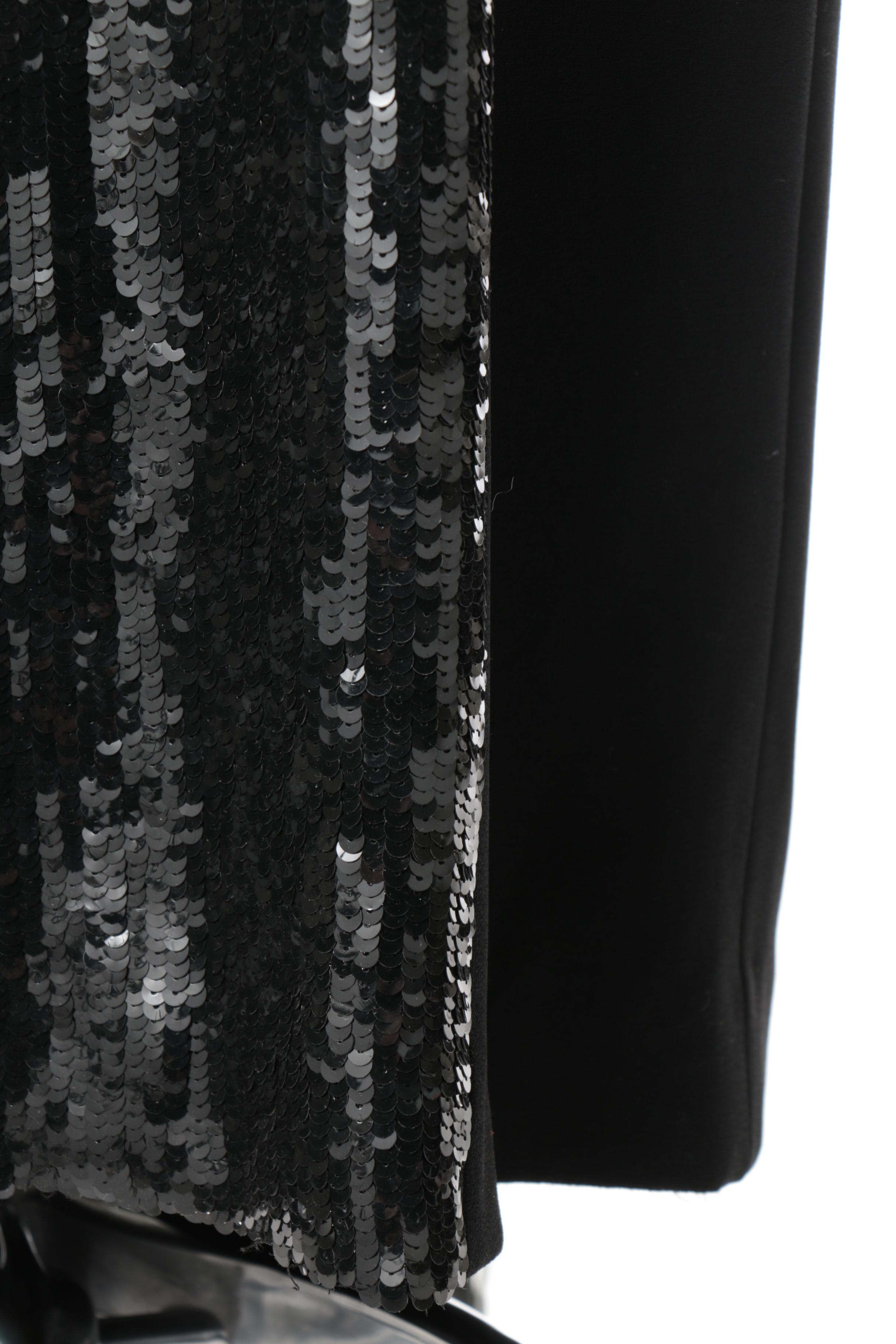 Escade Black Sequin Evening Dress