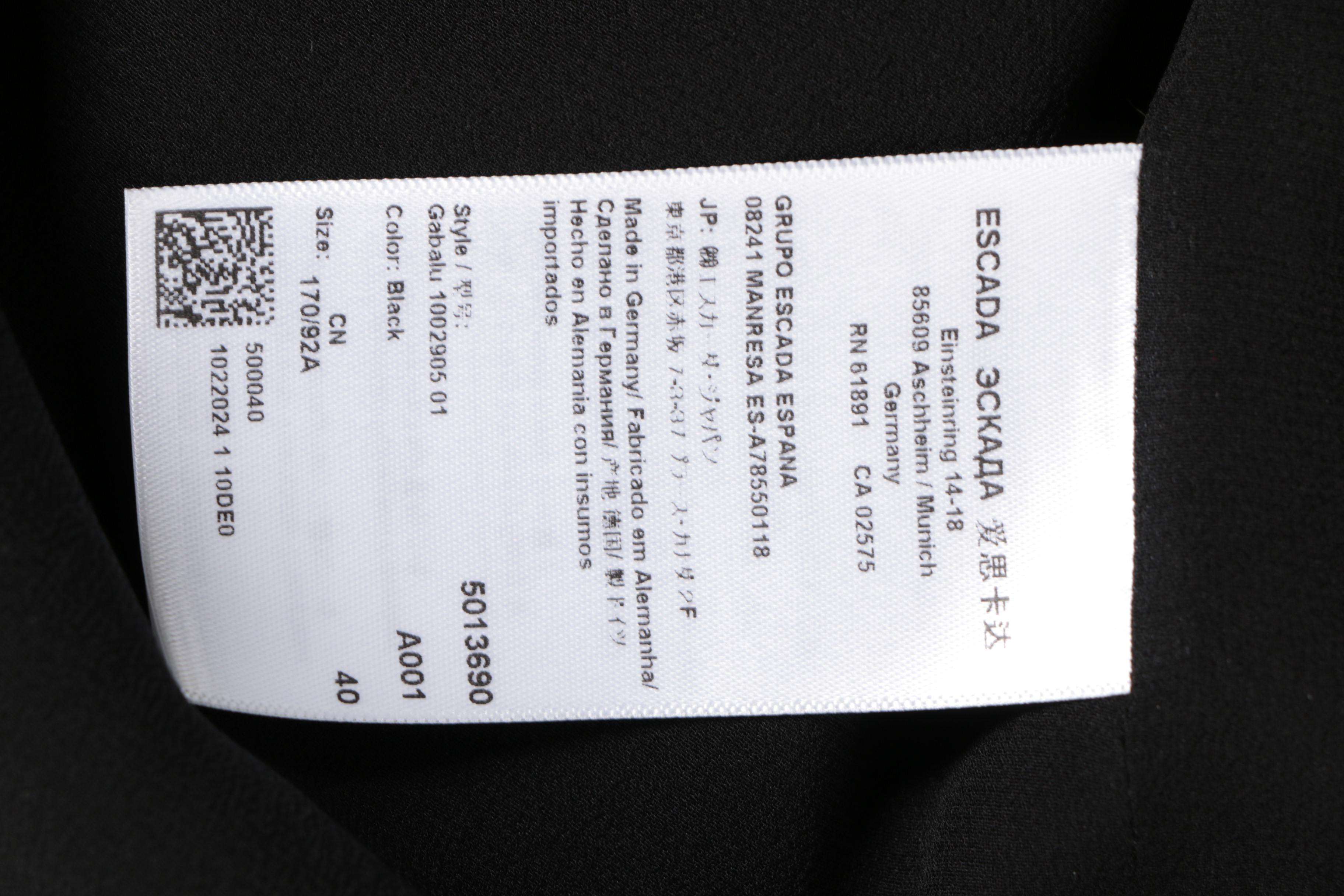 Escade Black Sequin Evening Dress