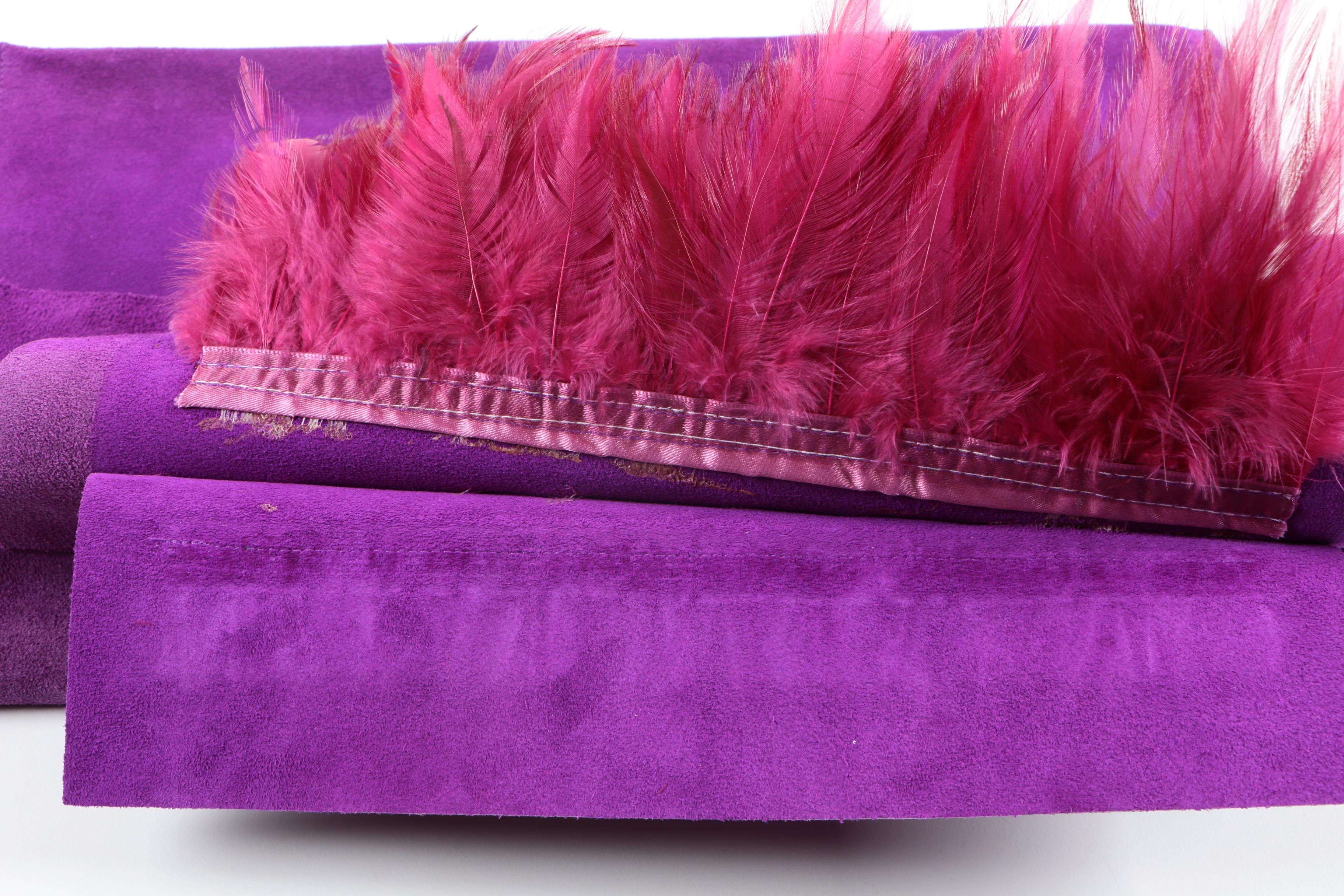 David Galan Suede Clutch