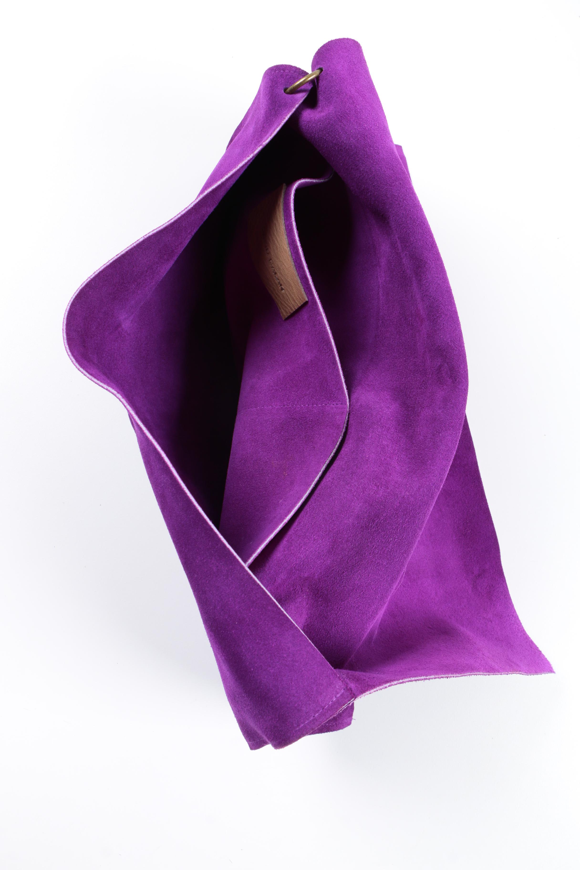 David Galan Suede Clutch