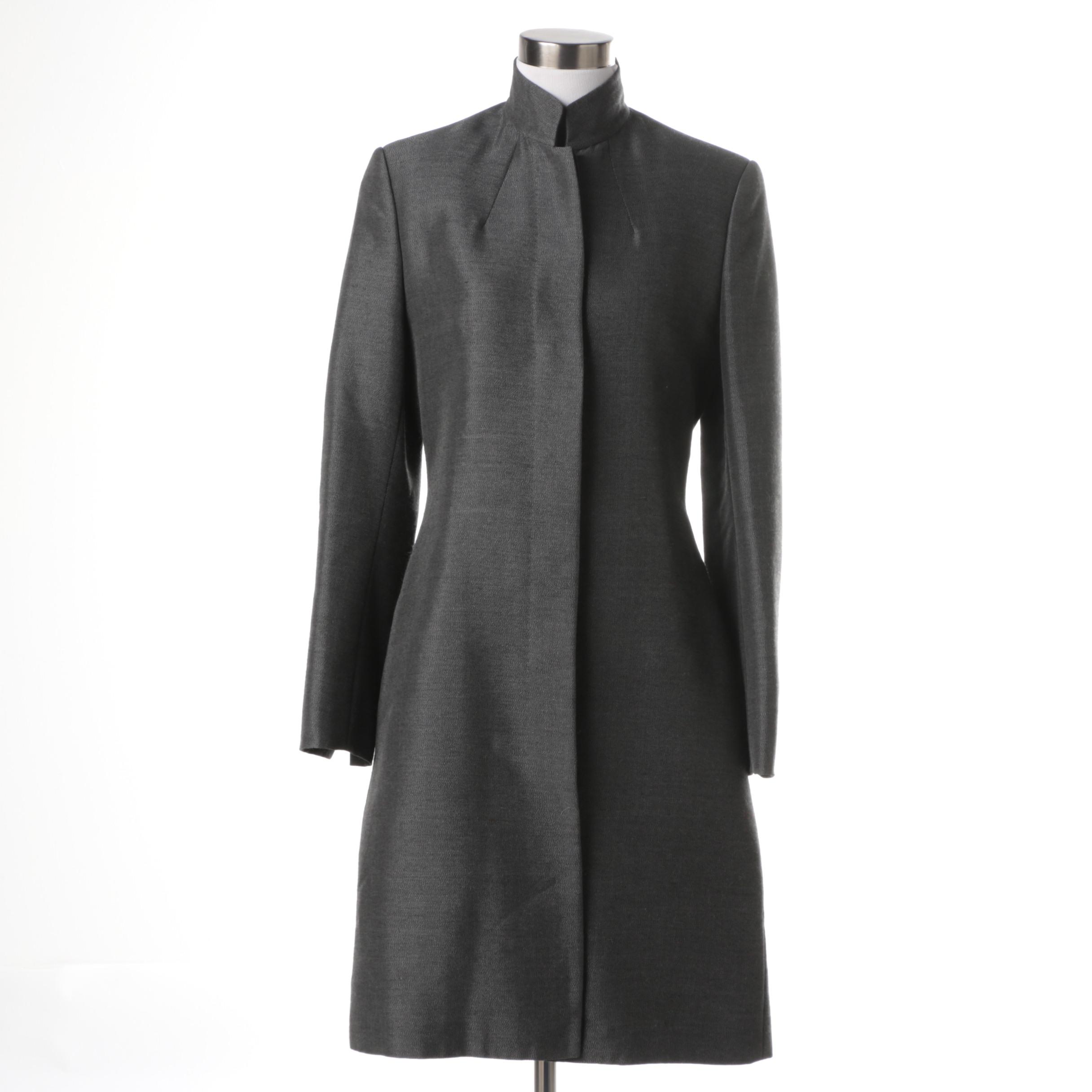 Women's Richard Tyler Grey Wool Blend Coat
