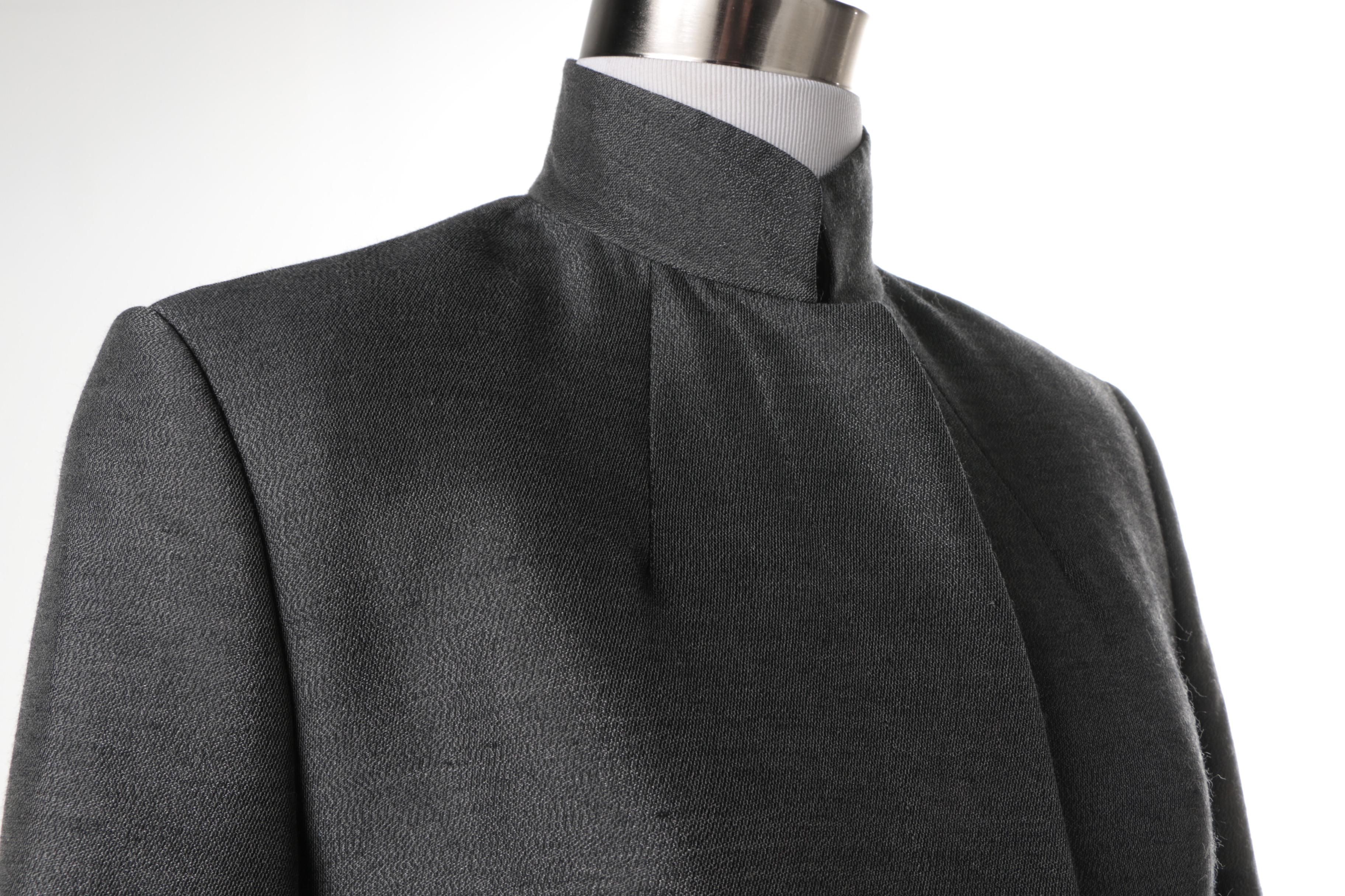 Women's Richard Tyler Grey Wool Blend Coat