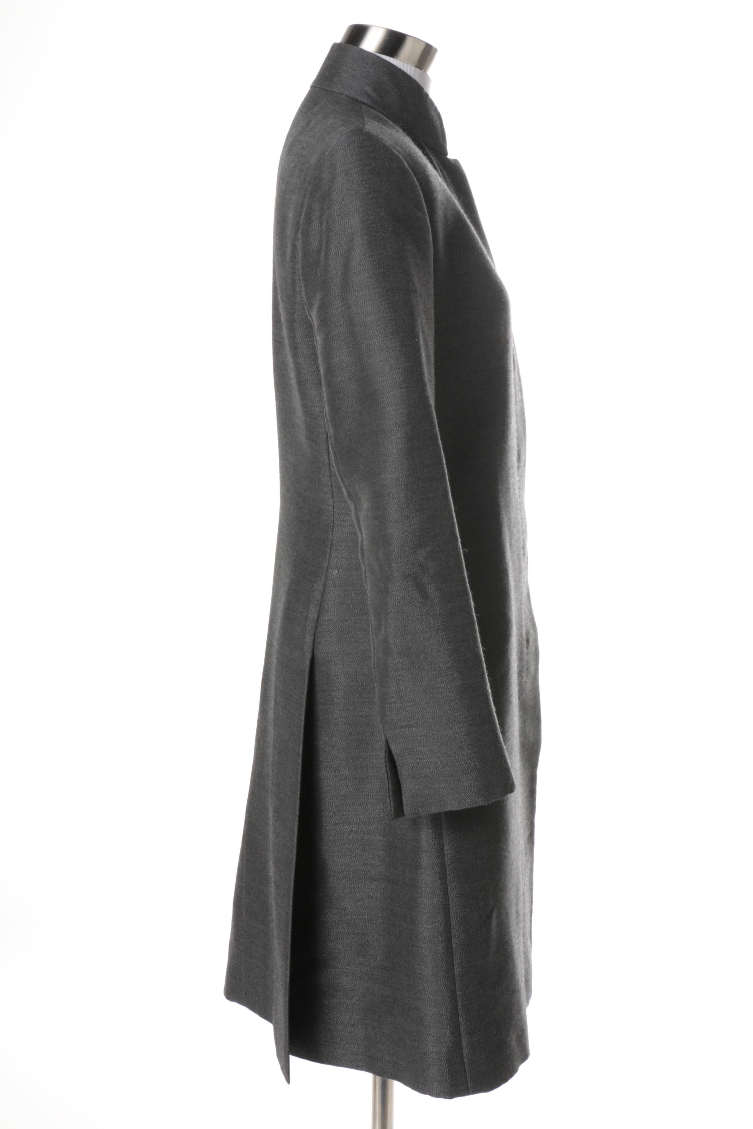 Women's Richard Tyler Grey Wool Blend Coat