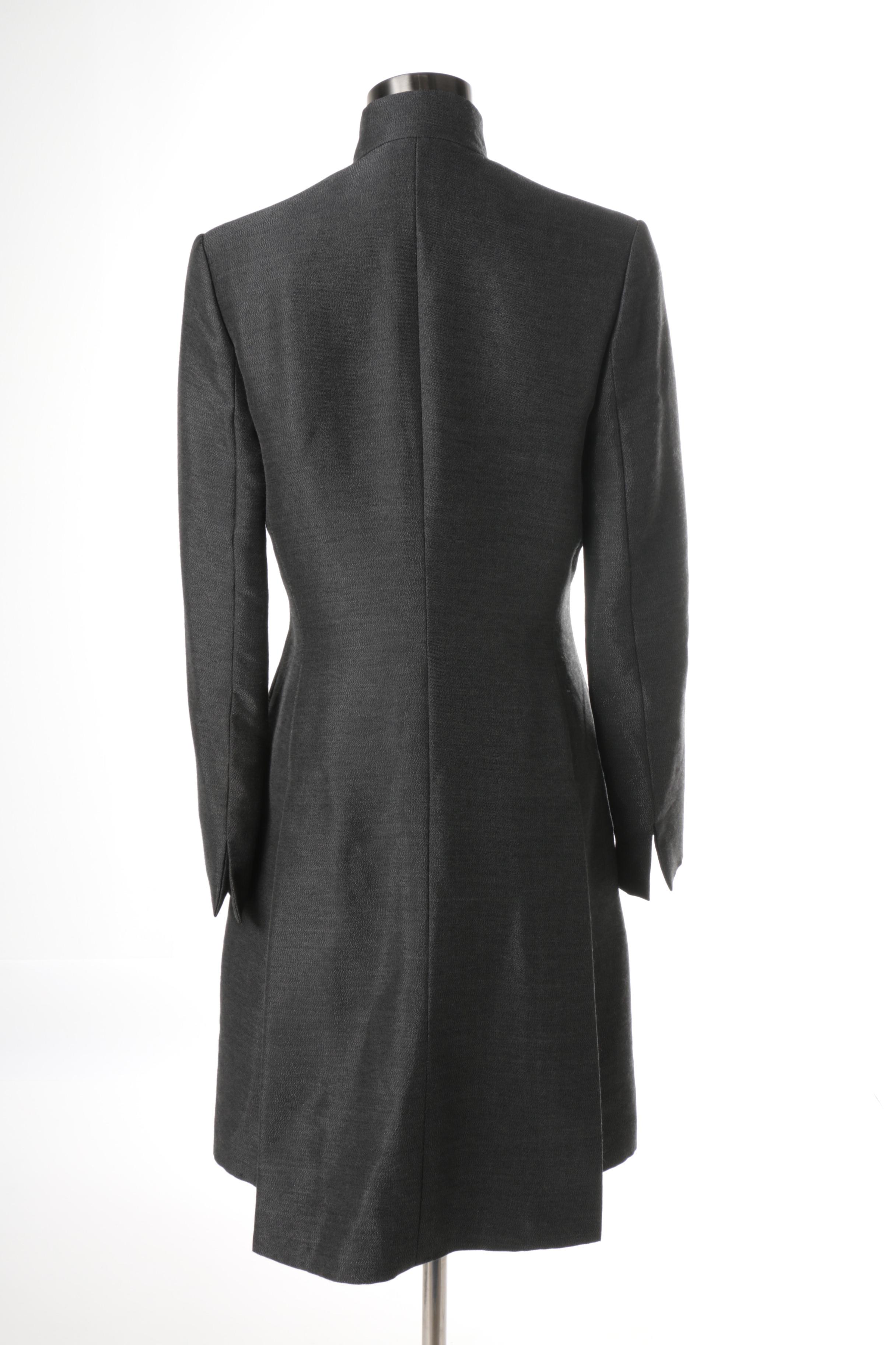 Women's Richard Tyler Grey Wool Blend Coat