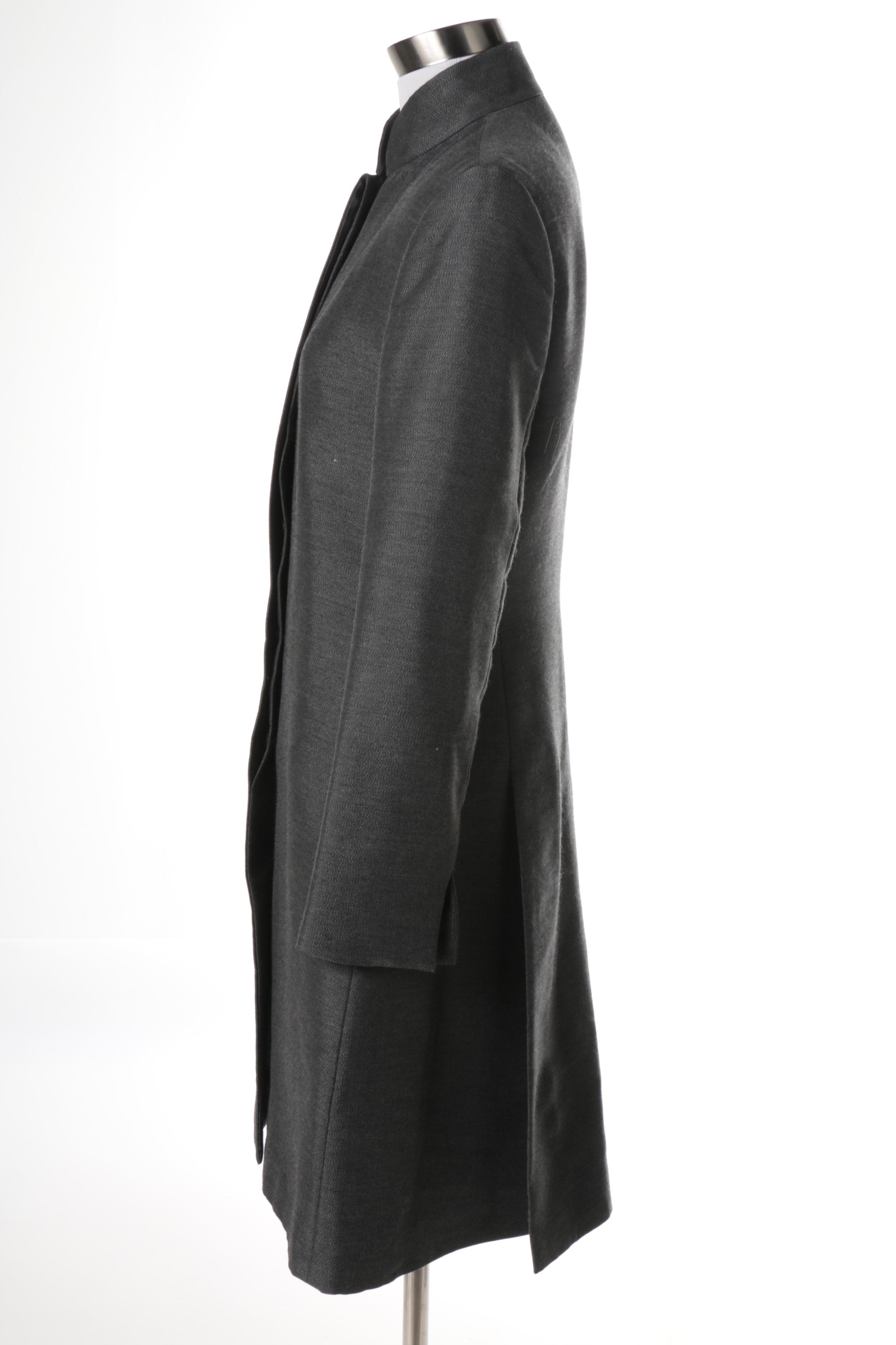 Women's Richard Tyler Grey Wool Blend Coat