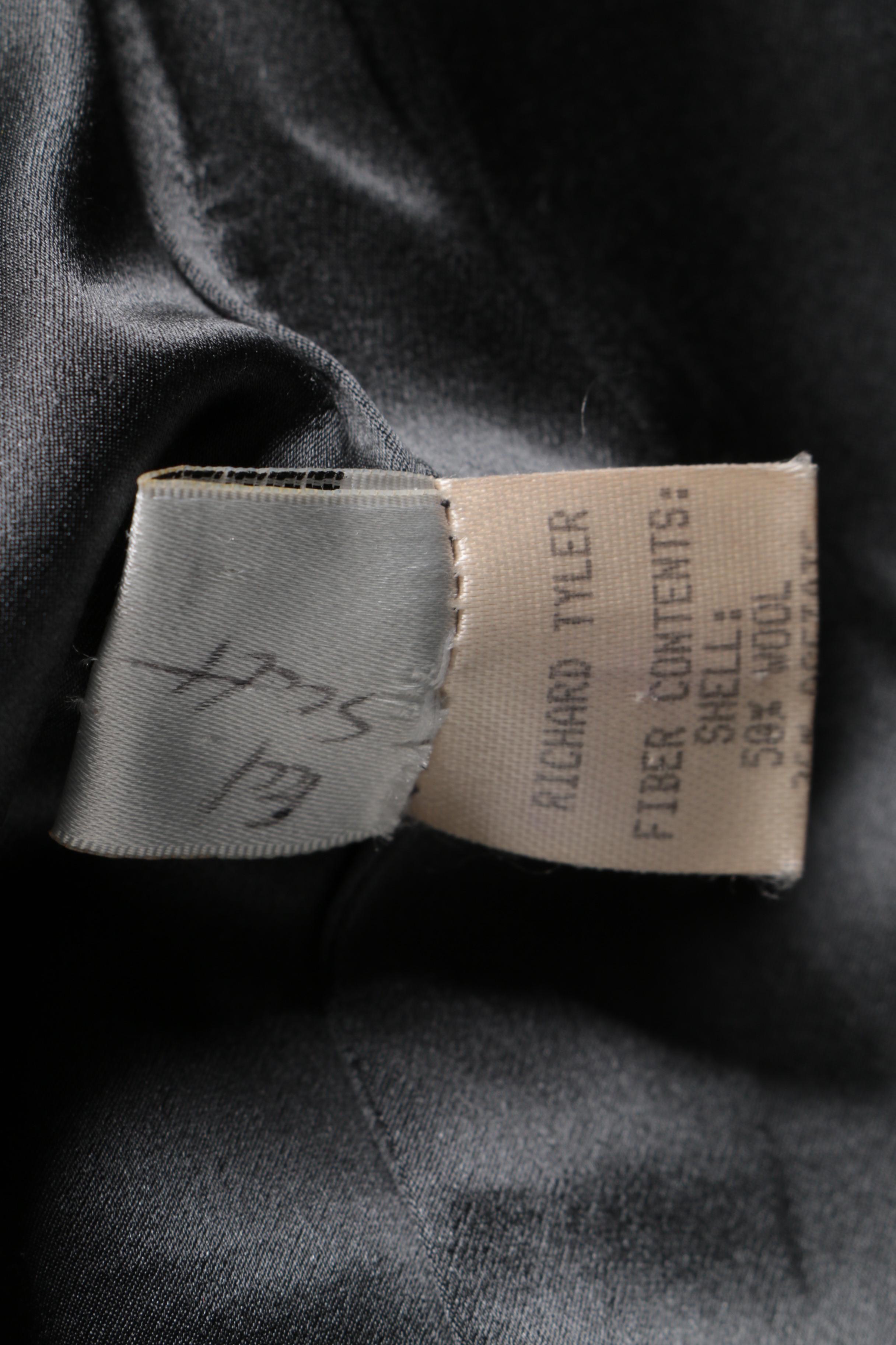 Women's Richard Tyler Grey Wool Blend Coat