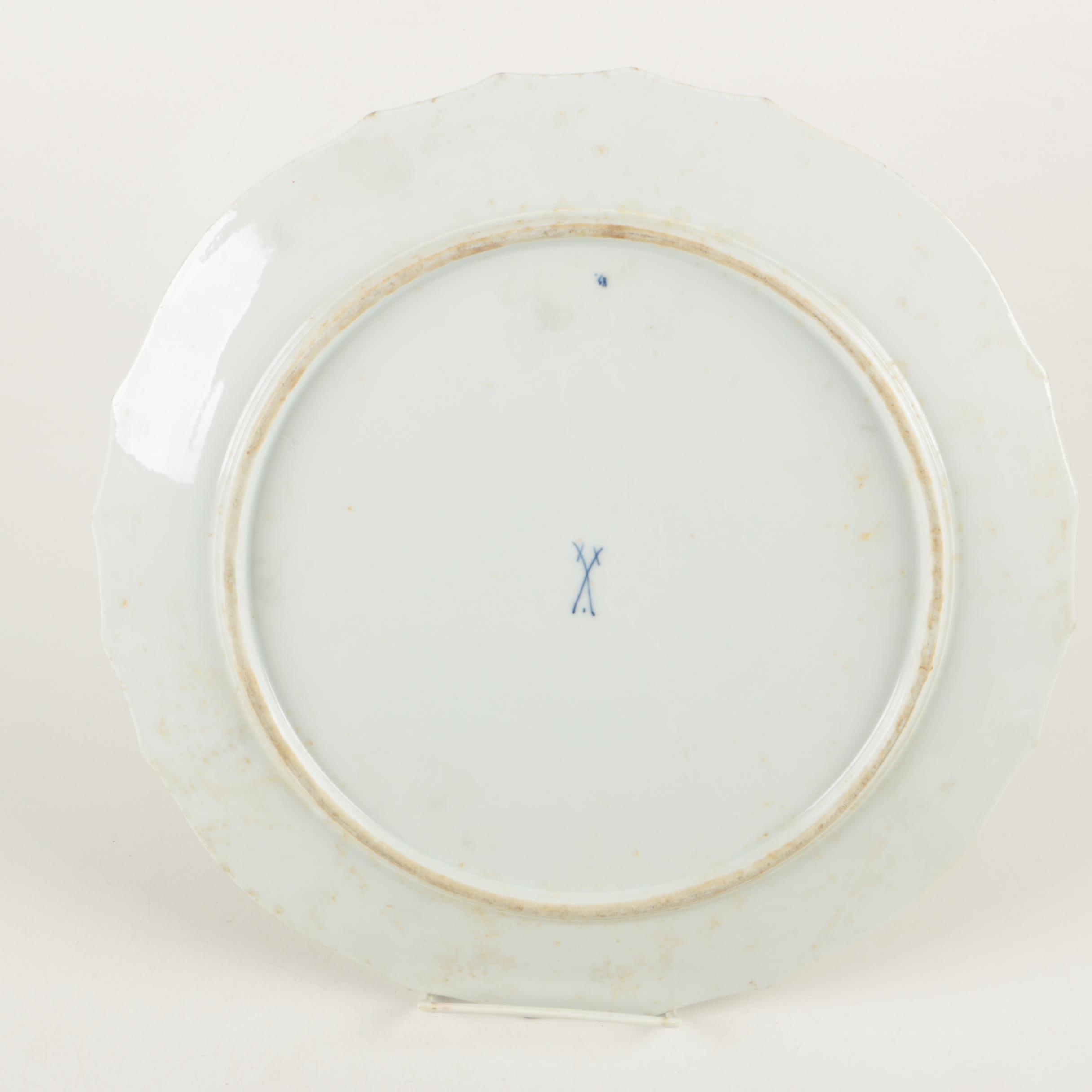 Vintage Meissen Green Ivy Porcelain Tableware