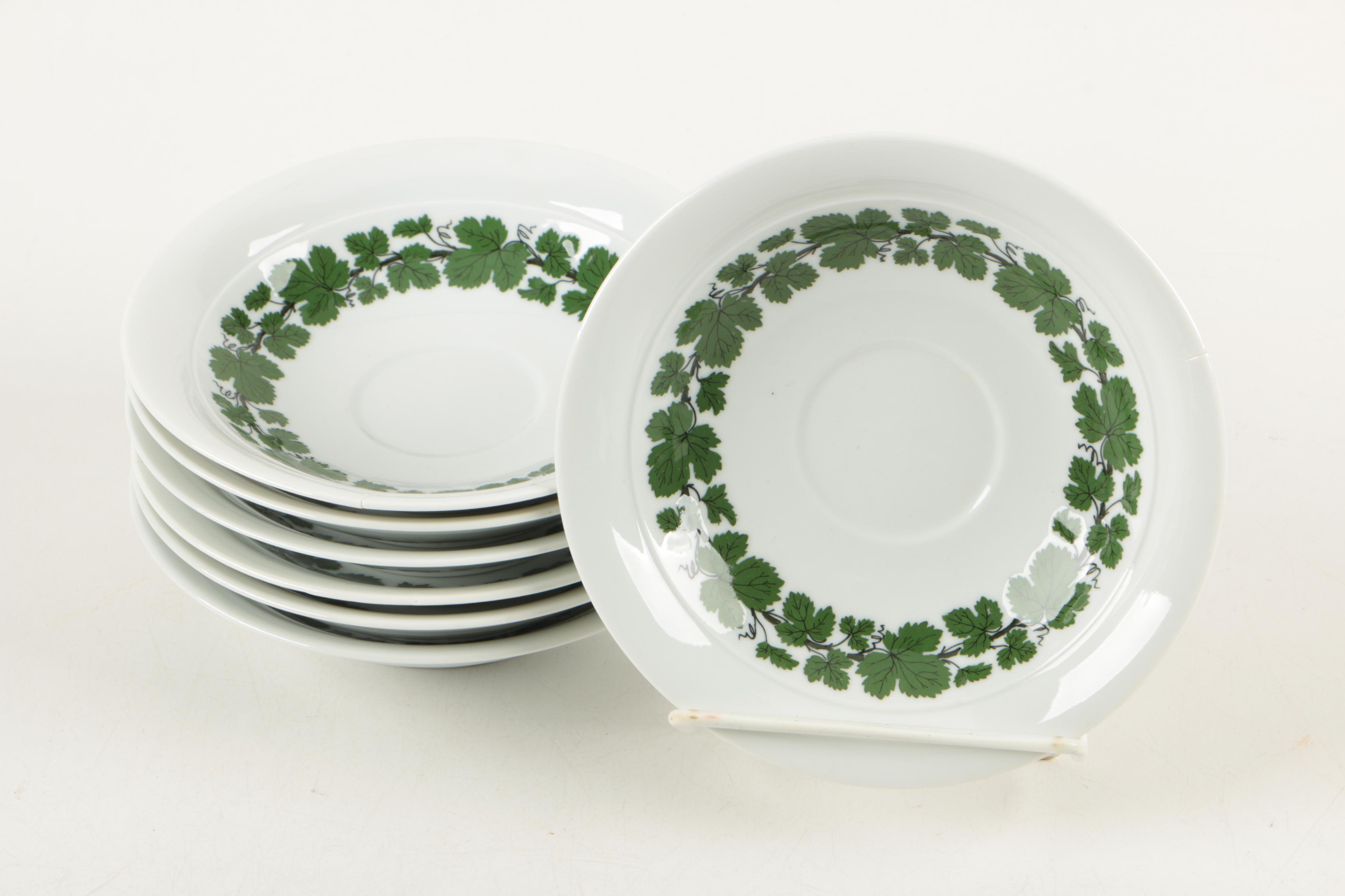 Vintage Meissen Green Ivy Porcelain Tableware