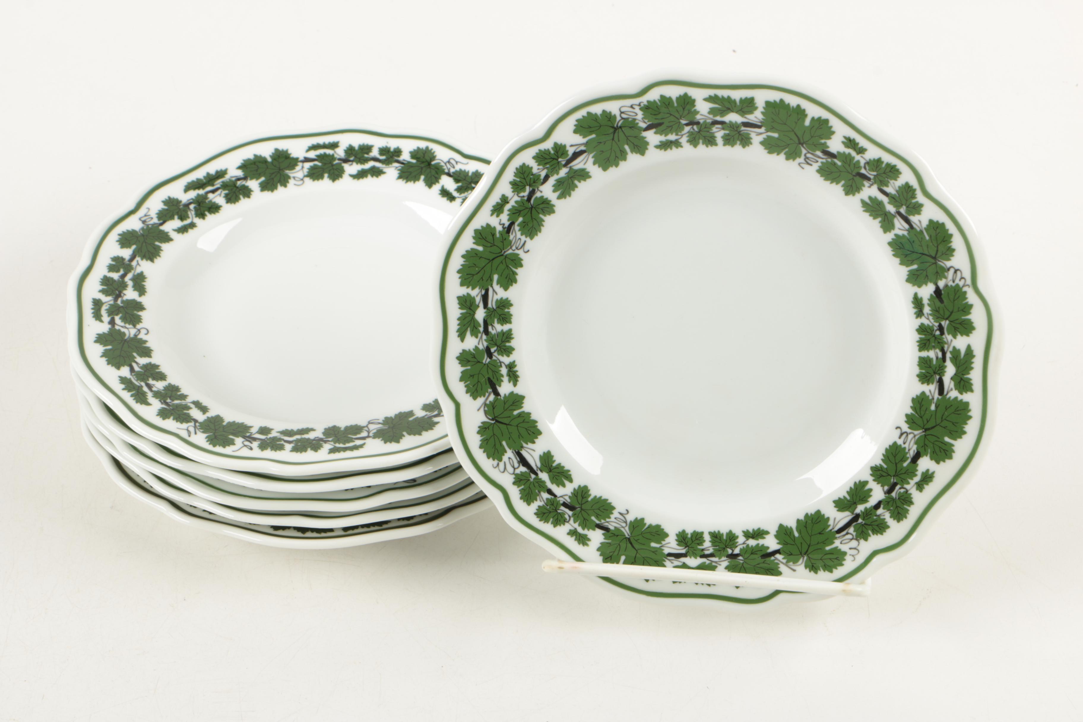 Vintage Meissen Green Ivy Porcelain Tableware