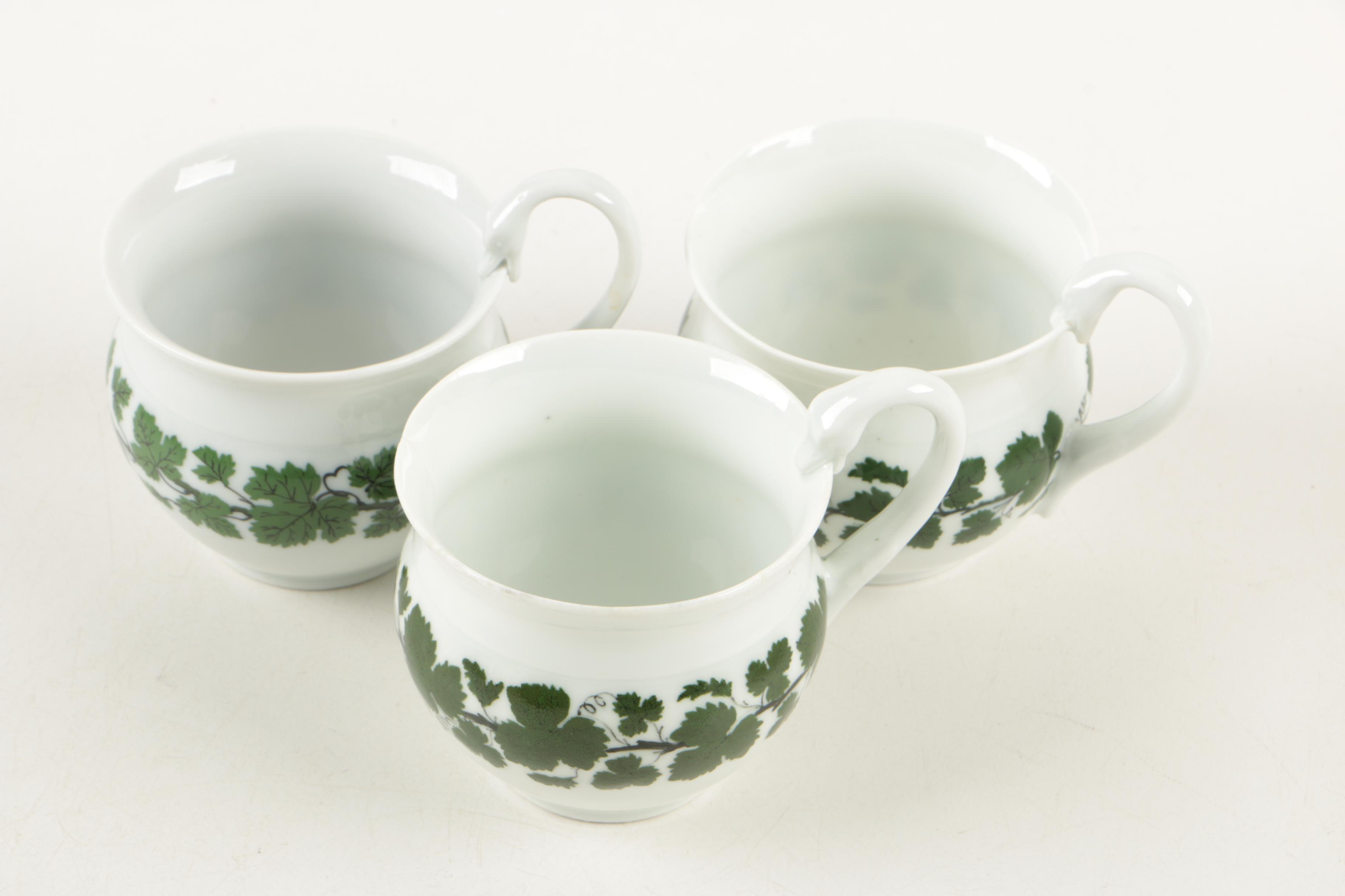 Vintage Meissen Green Ivy Porcelain Tableware