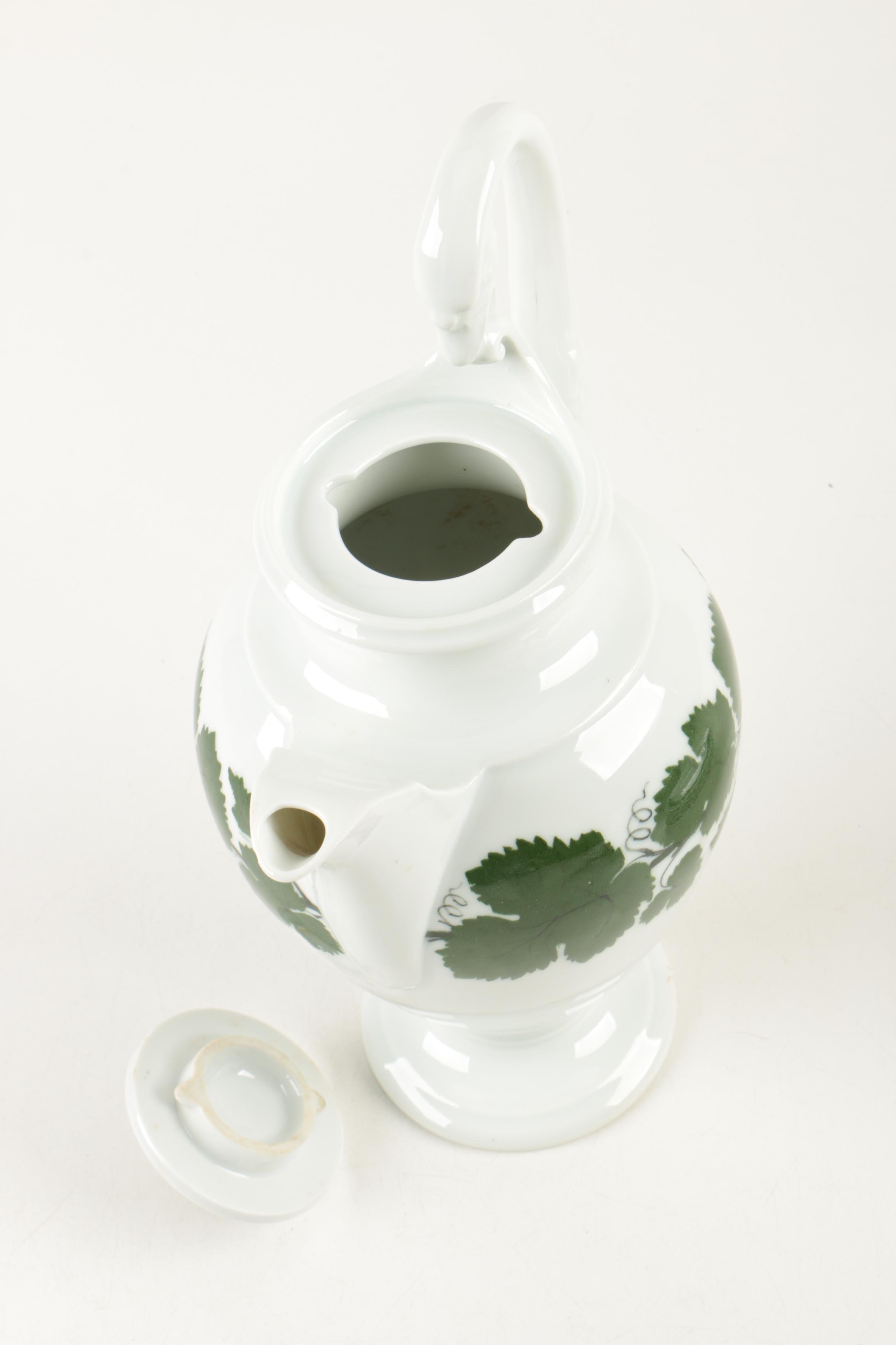 Vintage Meissen Green Ivy Porcelain Tableware