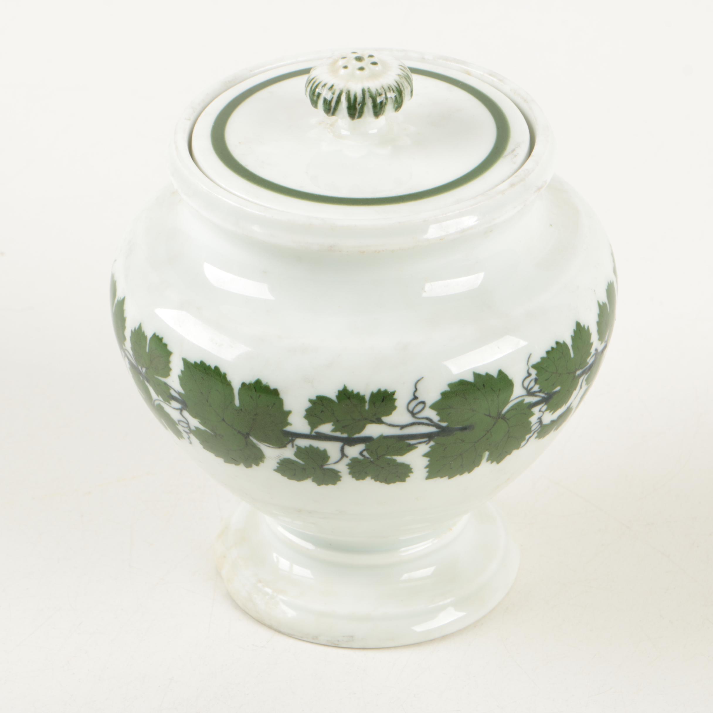 Vintage Meissen Green Ivy Porcelain Tableware