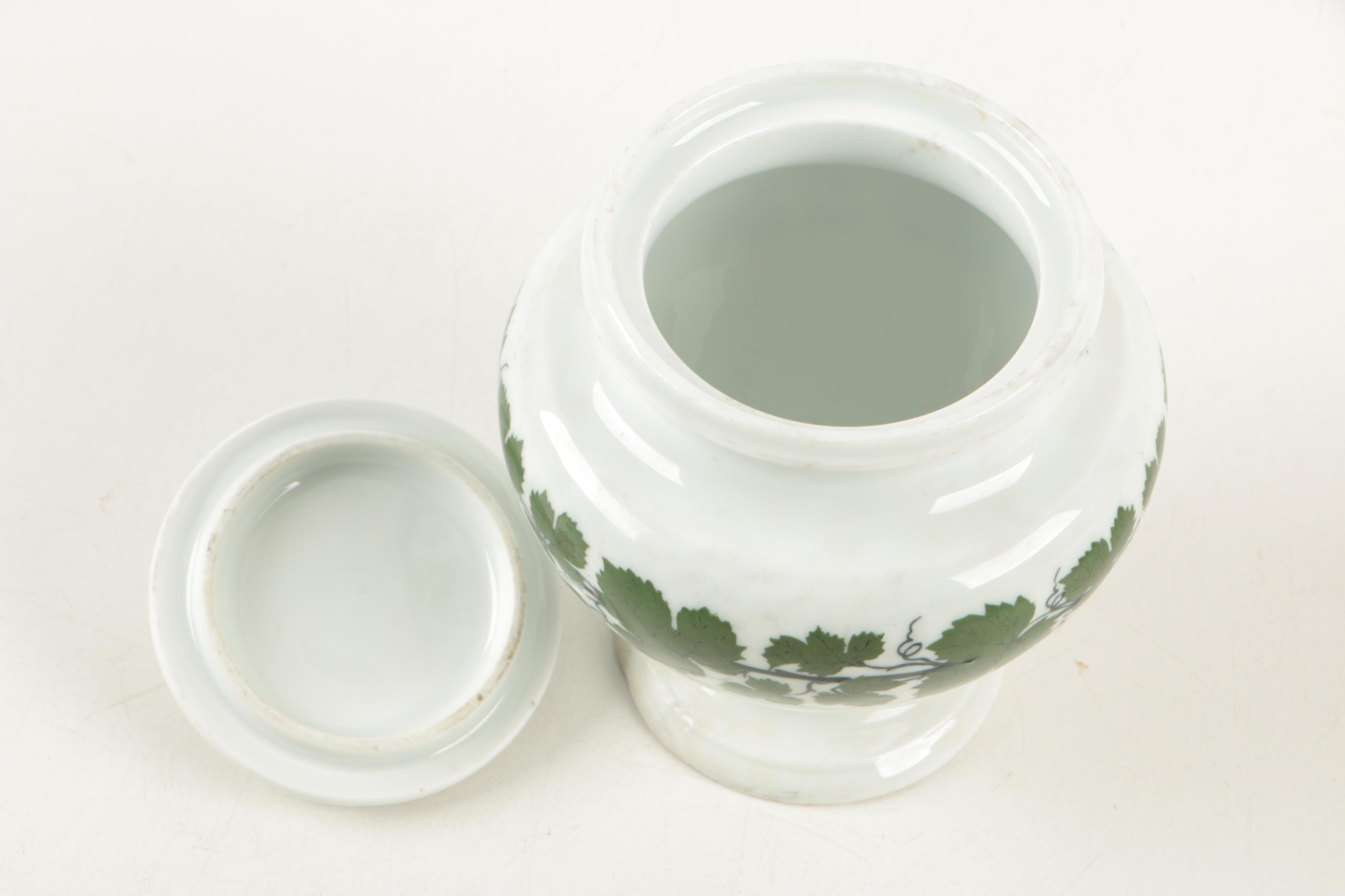 Vintage Meissen Green Ivy Porcelain Tableware