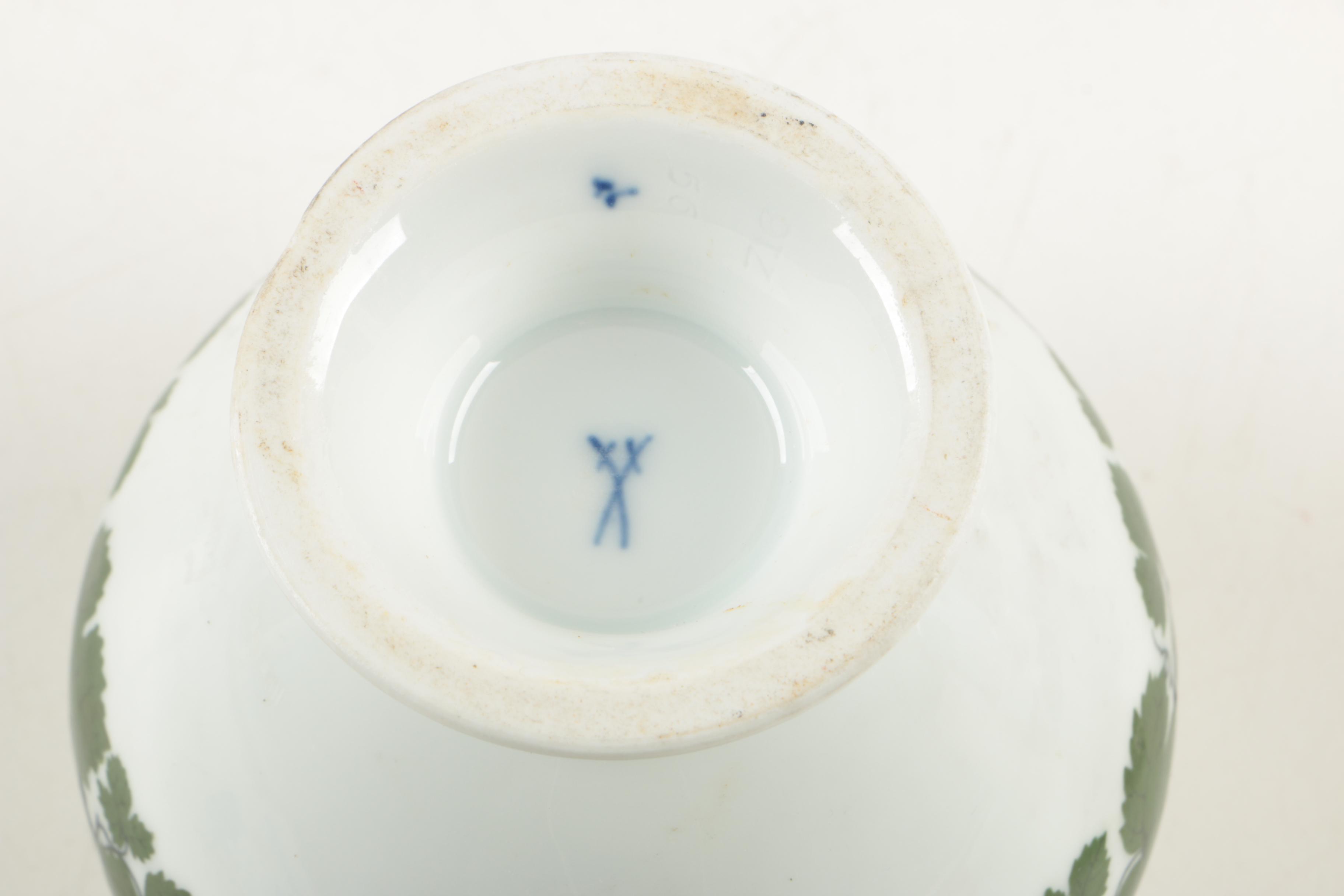 Vintage Meissen Green Ivy Porcelain Tableware