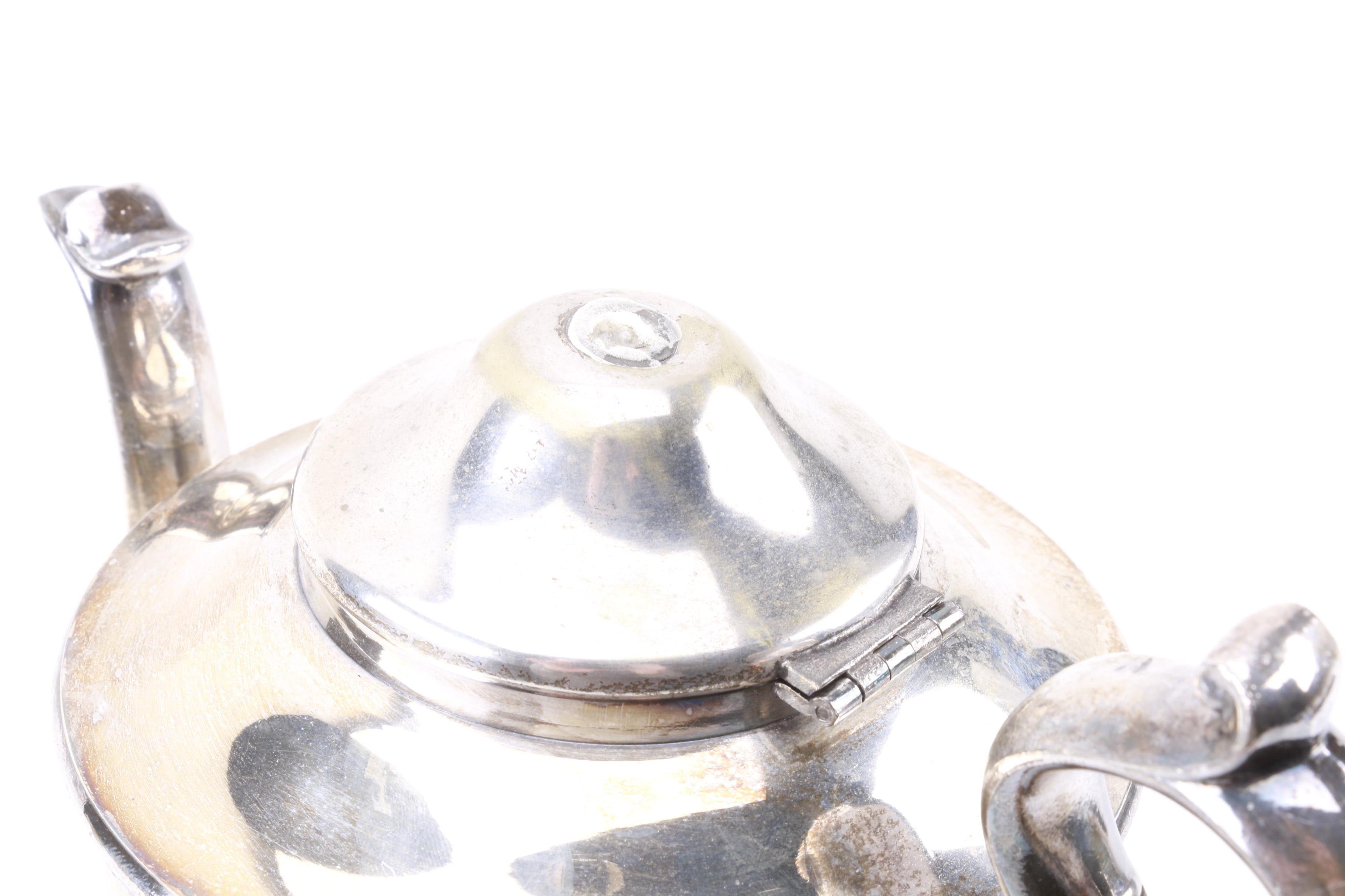 Wm Rogers Silver Plate Coffee Pot with Other American Silver Plate Servingware