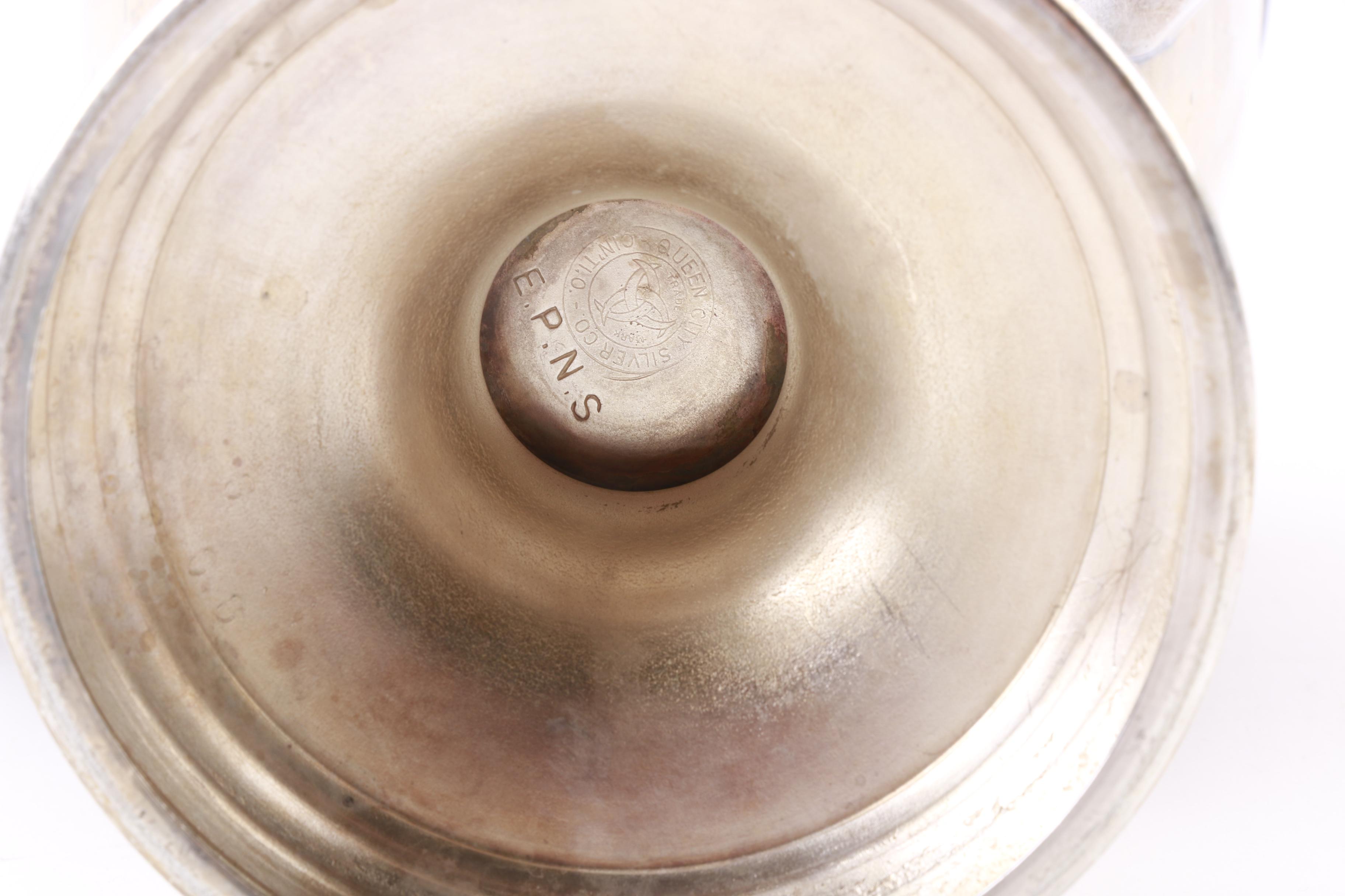 Wm Rogers Silver Plate Coffee Pot with Other American Silver Plate Servingware