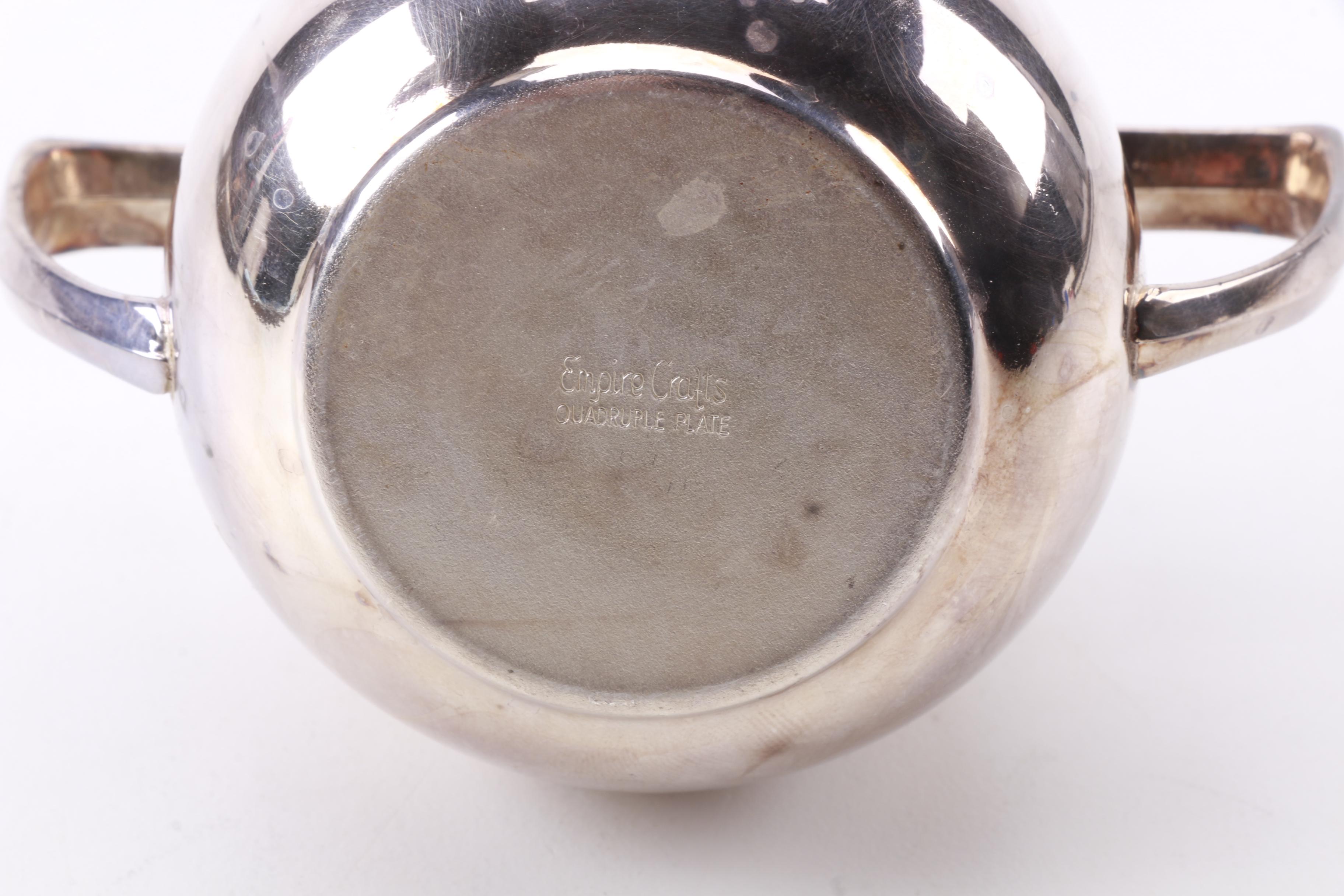 Wm Rogers Silver Plate Coffee Pot with Other American Silver Plate Servingware