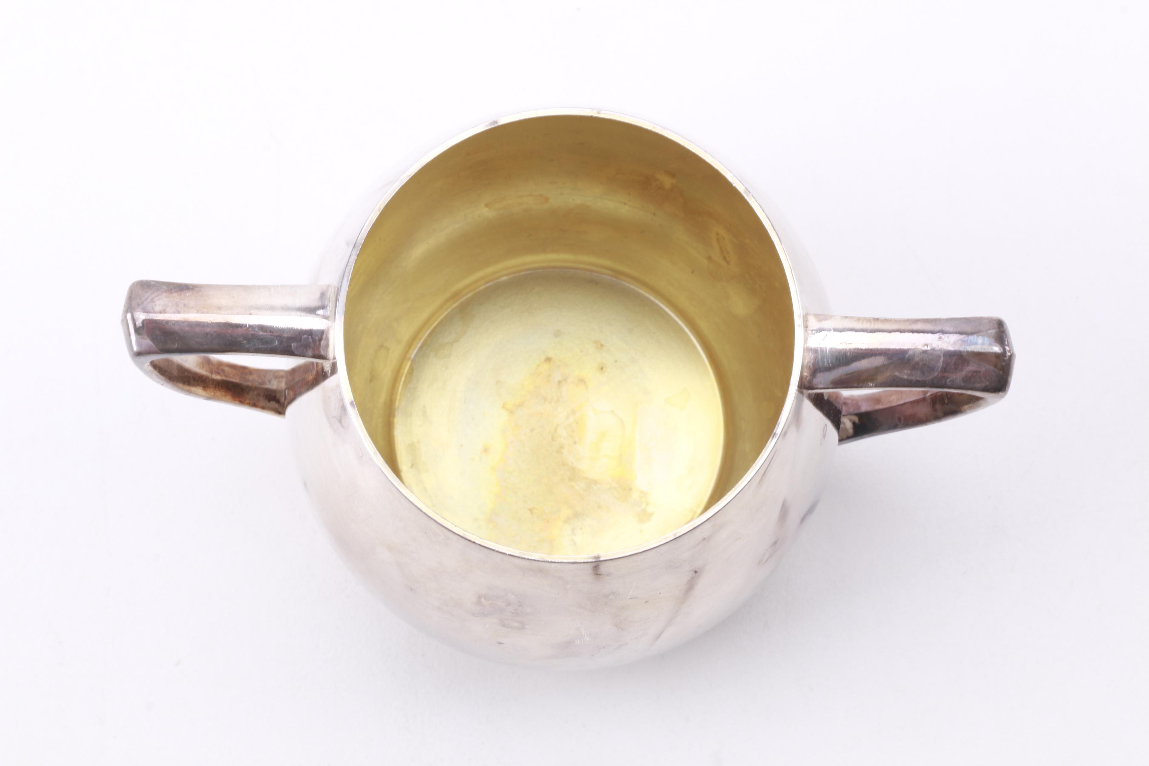 Wm Rogers Silver Plate Coffee Pot with Other American Silver Plate Servingware