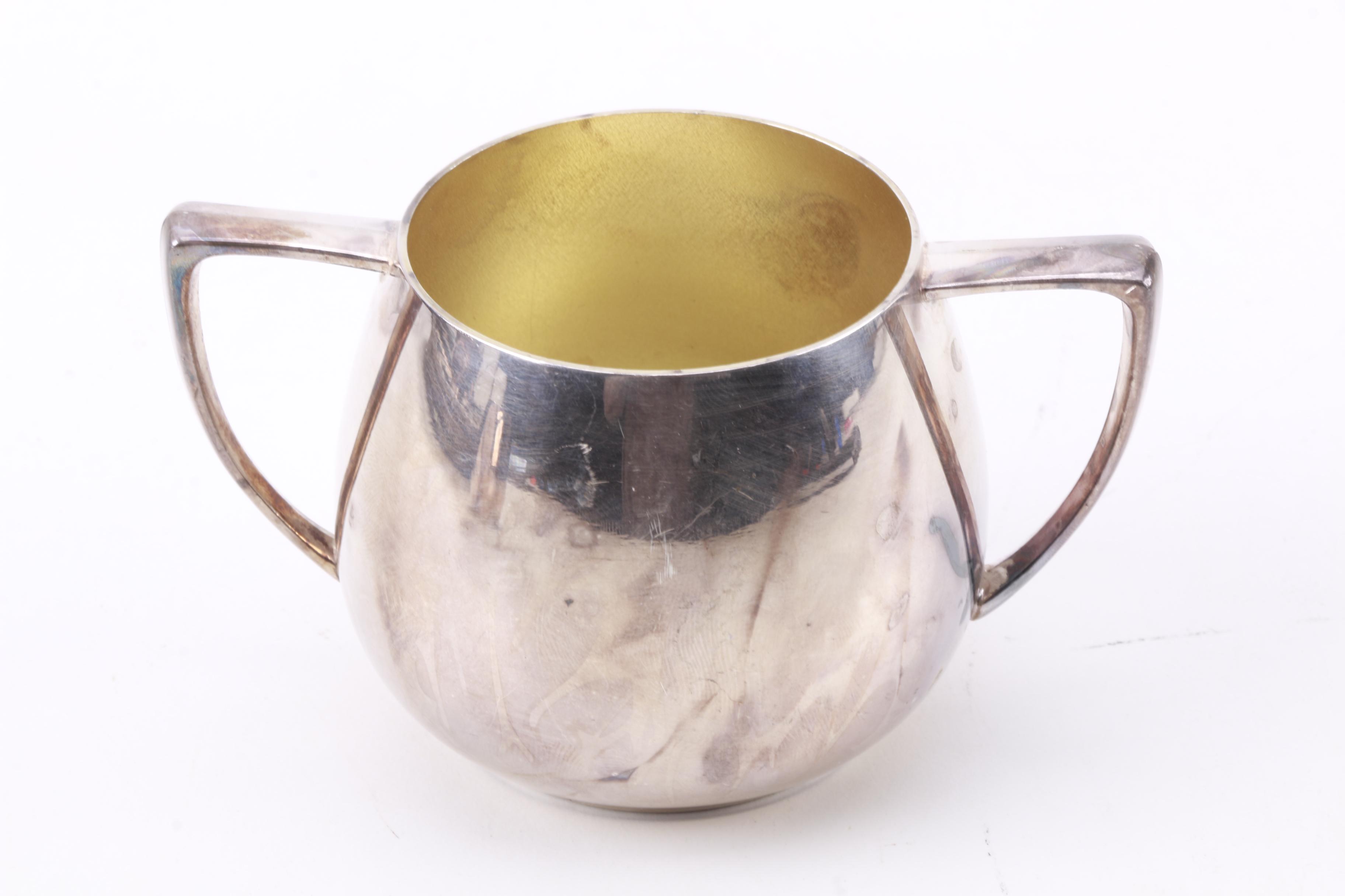 Wm Rogers Silver Plate Coffee Pot with Other American Silver Plate Servingware