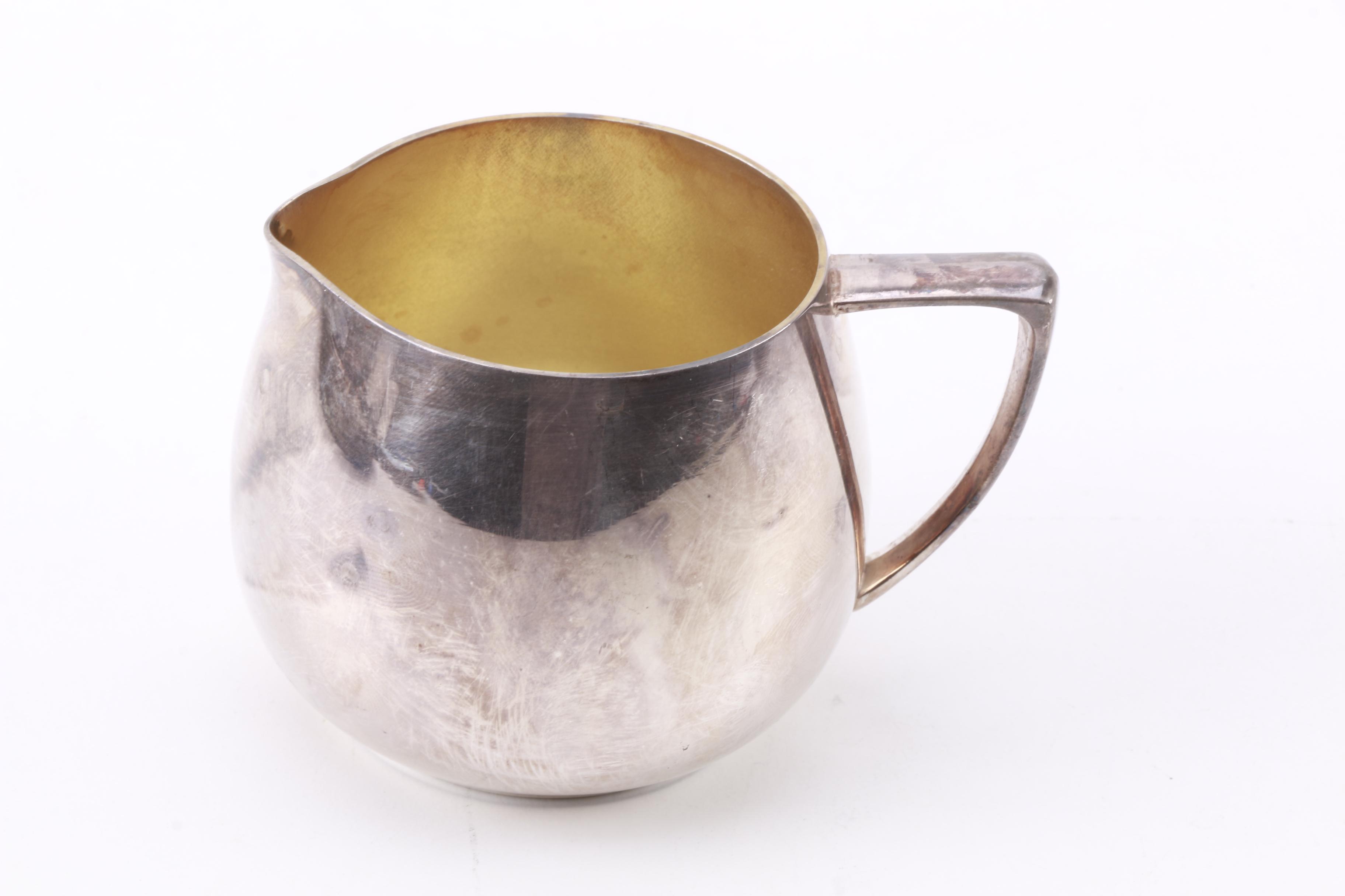 Wm Rogers Silver Plate Coffee Pot with Other American Silver Plate Servingware