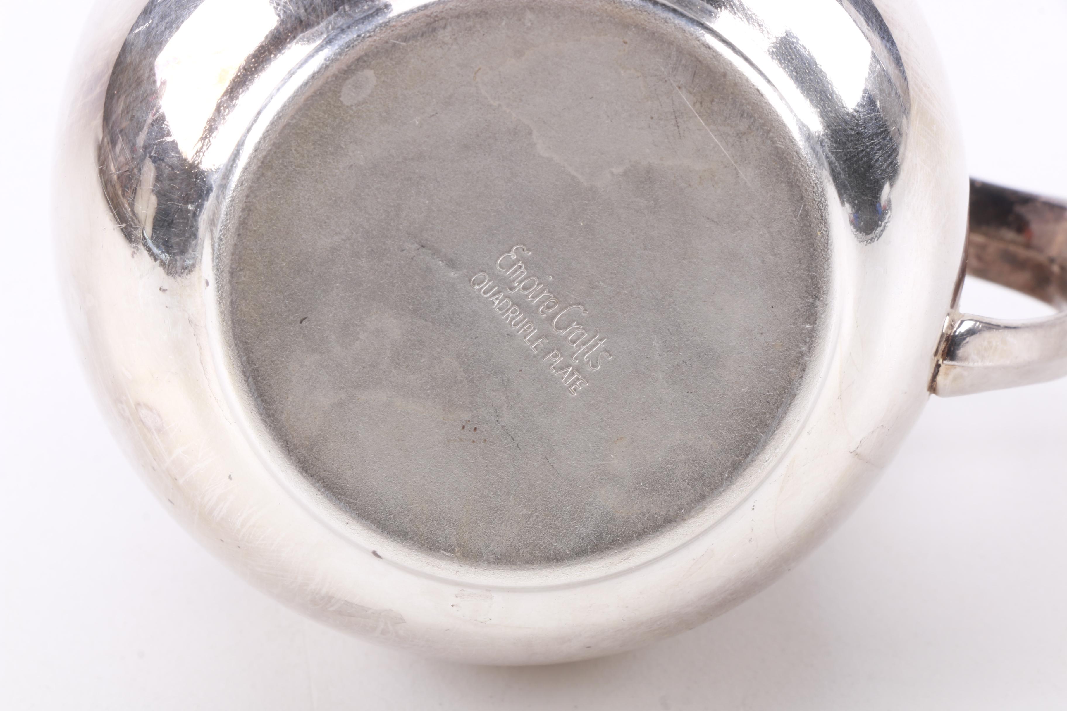 Wm Rogers Silver Plate Coffee Pot with Other American Silver Plate Servingware