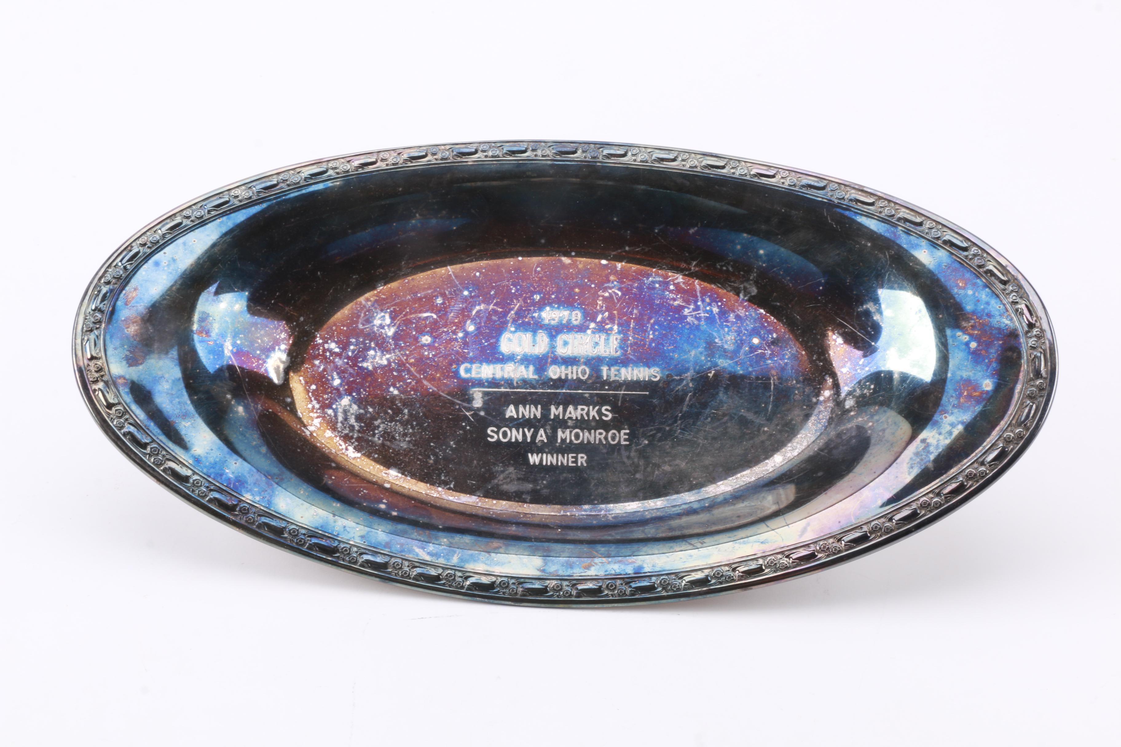 Wm Rogers Silver Plate Coffee Pot with Other American Silver Plate Servingware