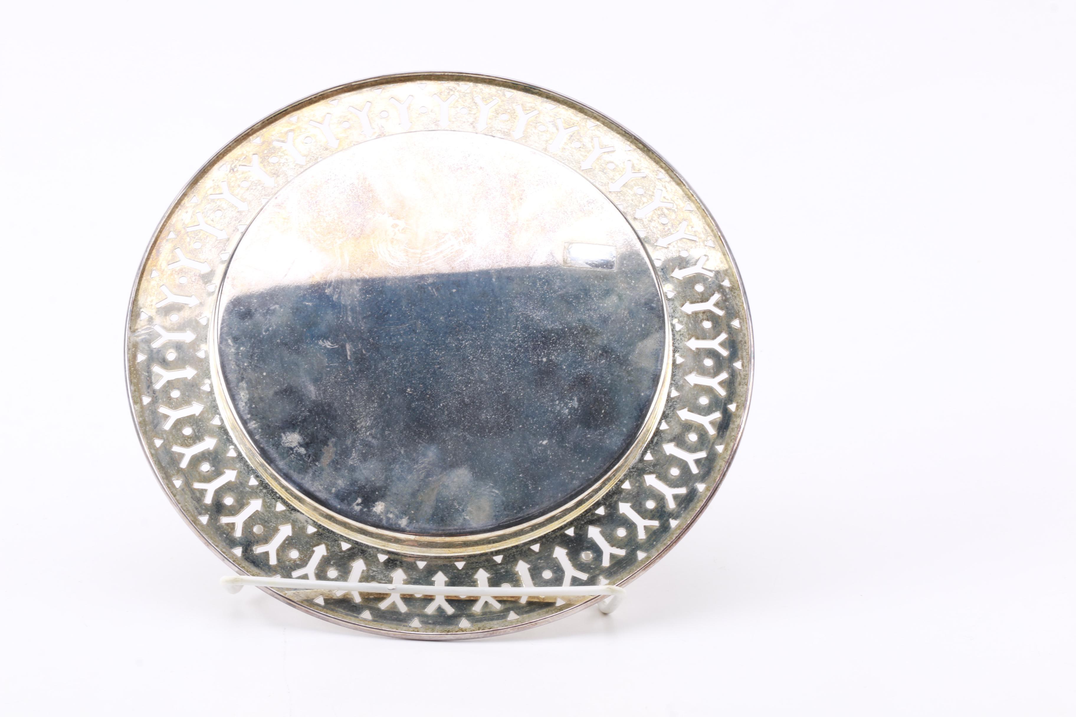 Wm Rogers Silver Plate Coffee Pot with Other American Silver Plate Servingware