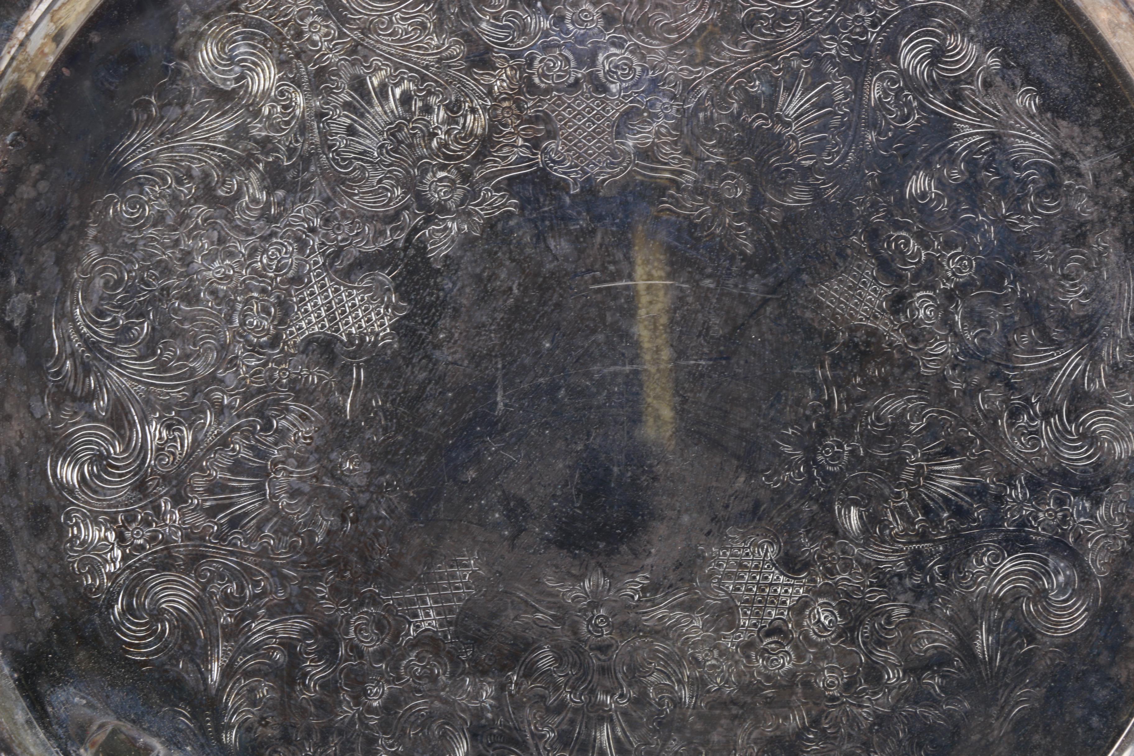 Wm Rogers Silver Plate Coffee Pot with Other American Silver Plate Servingware