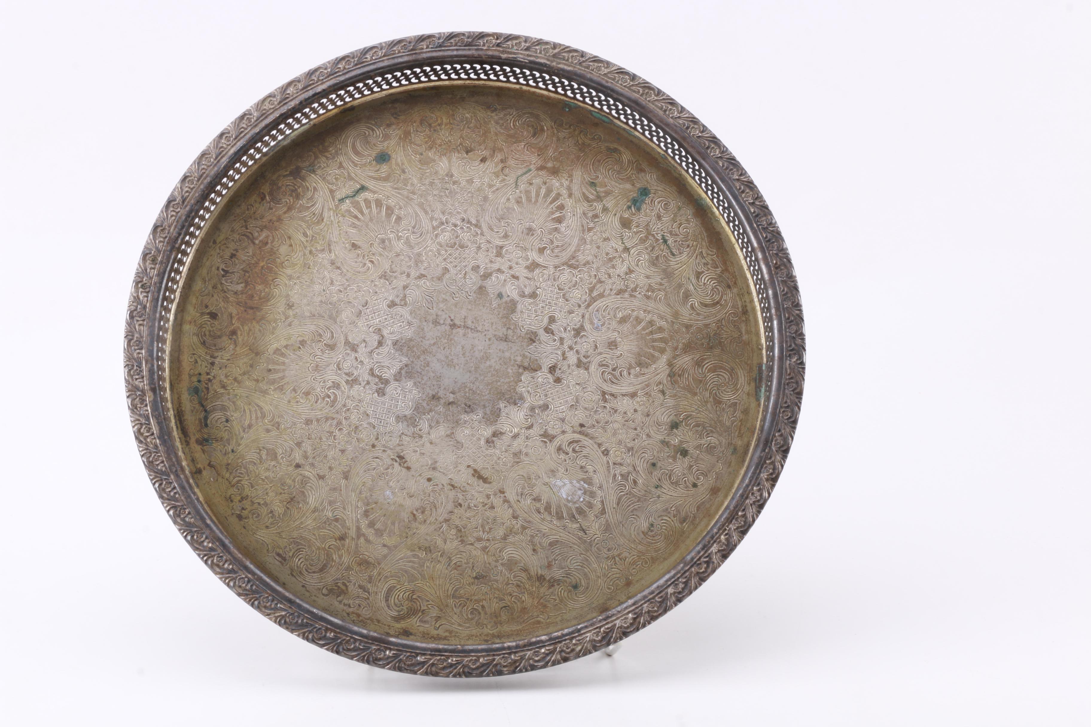 Wm Rogers Silver Plate Coffee Pot with Other American Silver Plate Servingware