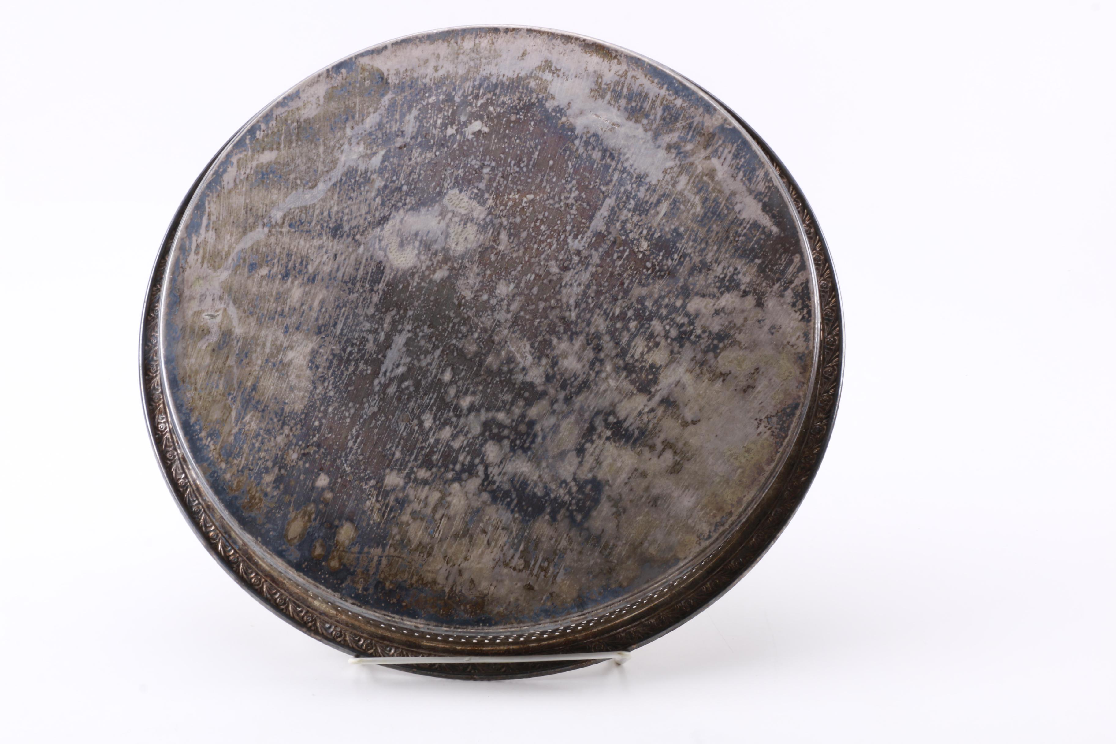 Wm Rogers Silver Plate Coffee Pot with Other American Silver Plate Servingware