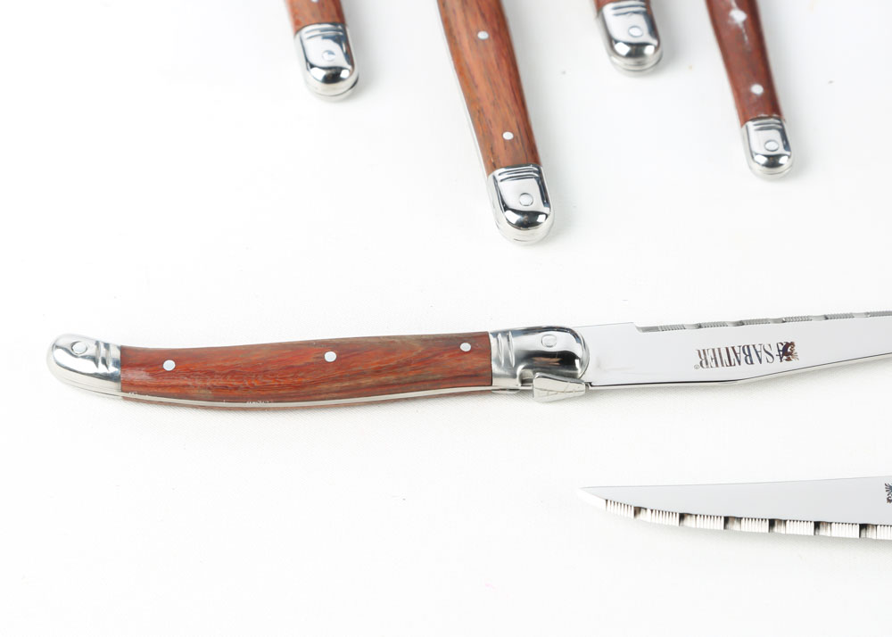 Sabatier "Laguiole" Stainless Steel and Rosewood Flatware