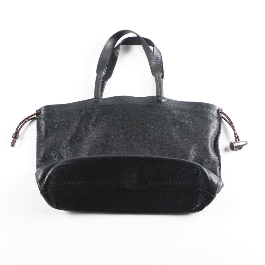 Henry Beguelin Black Leather Tote