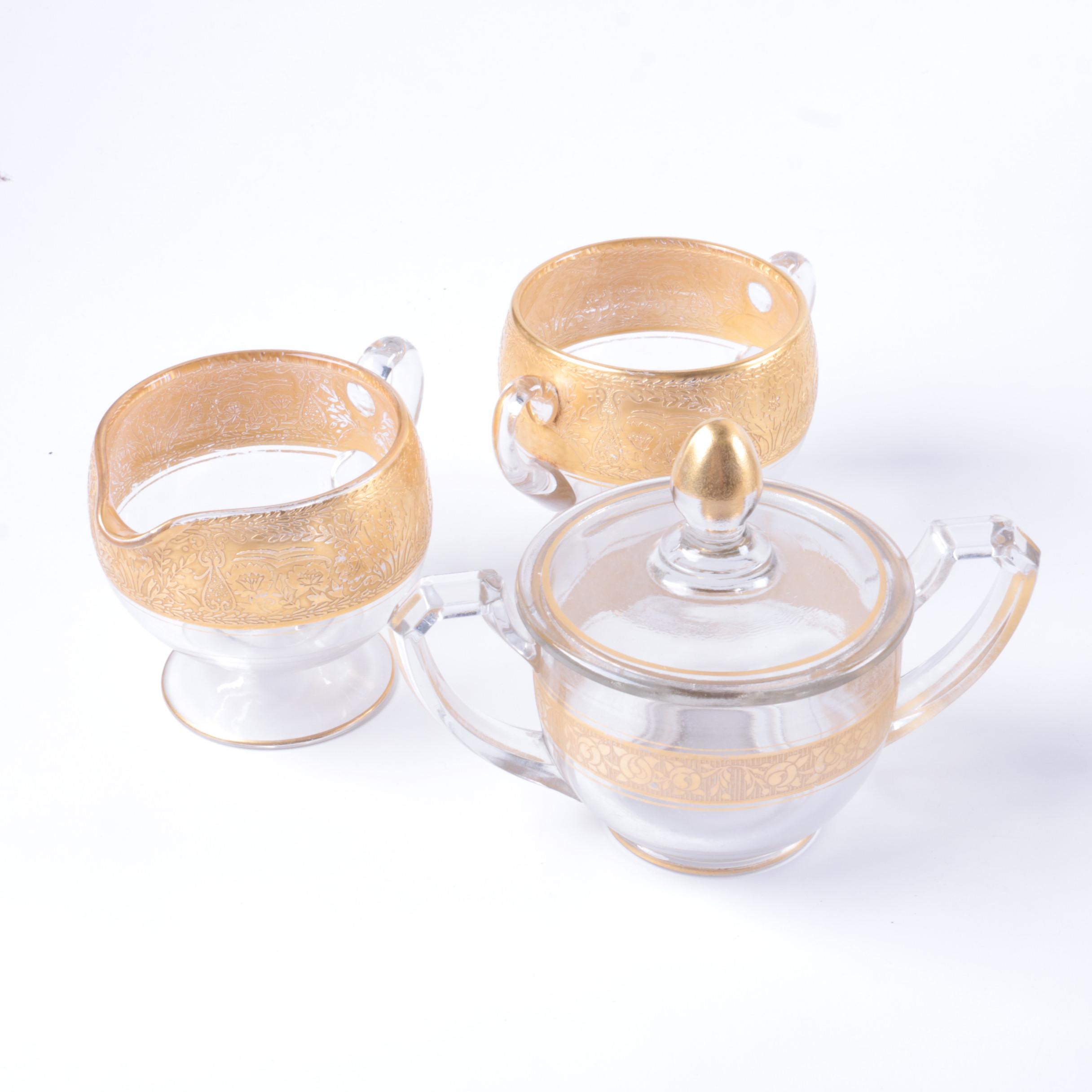 Vintage Tiffin-Franciscan Gold Encrusted Glassware