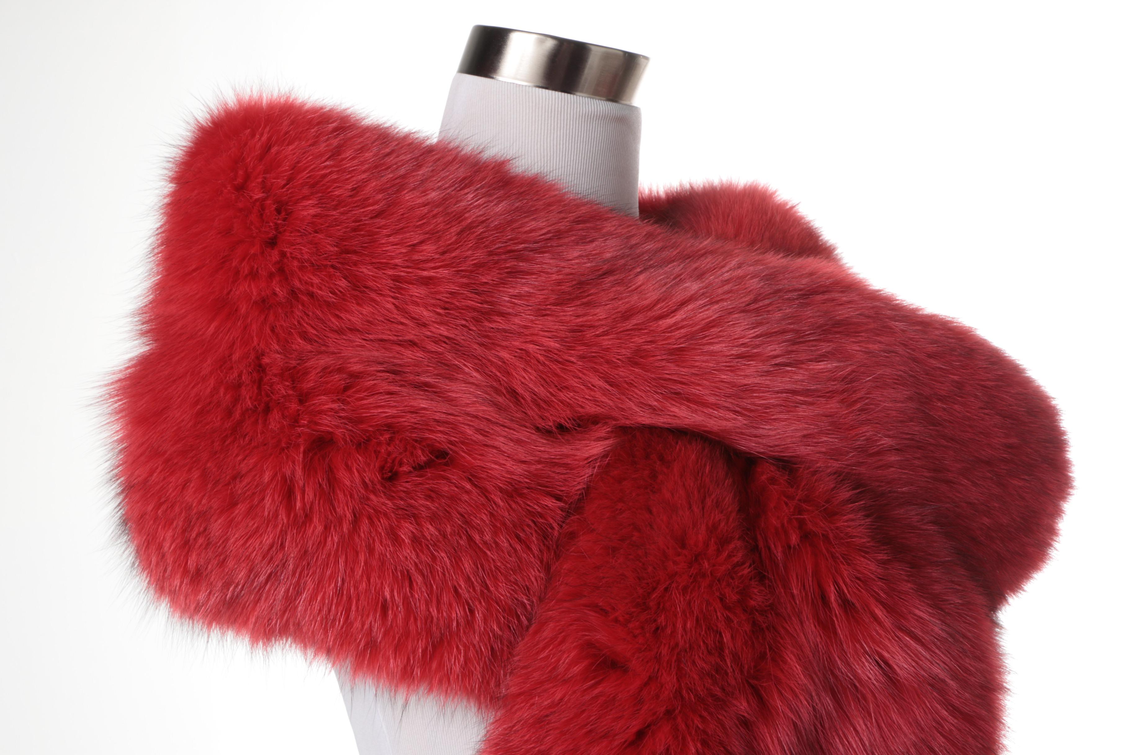 Rene Lezard Red Fox Fur Stole