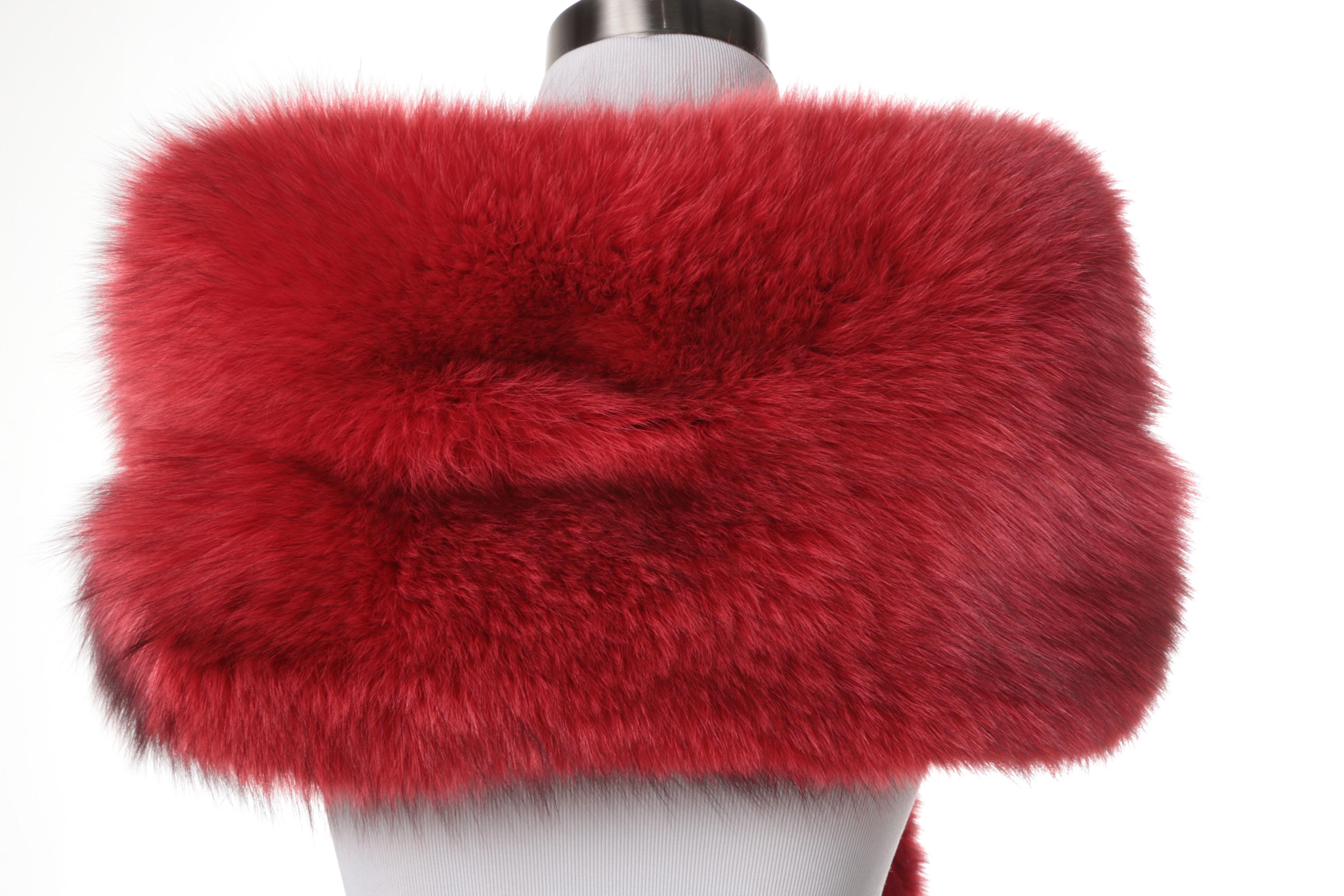 Rene Lezard Red Fox Fur Stole
