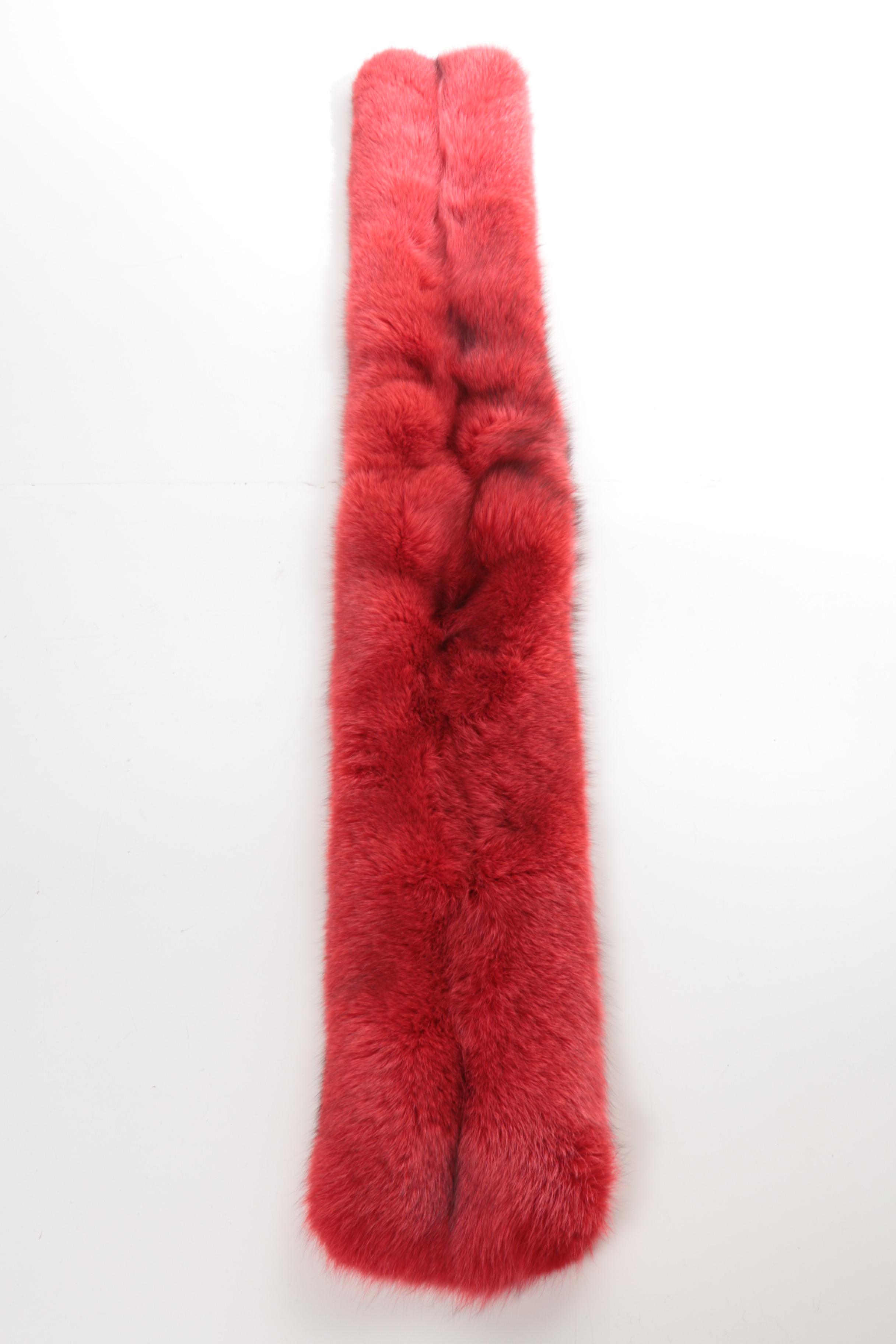 Rene Lezard Red Fox Fur Stole