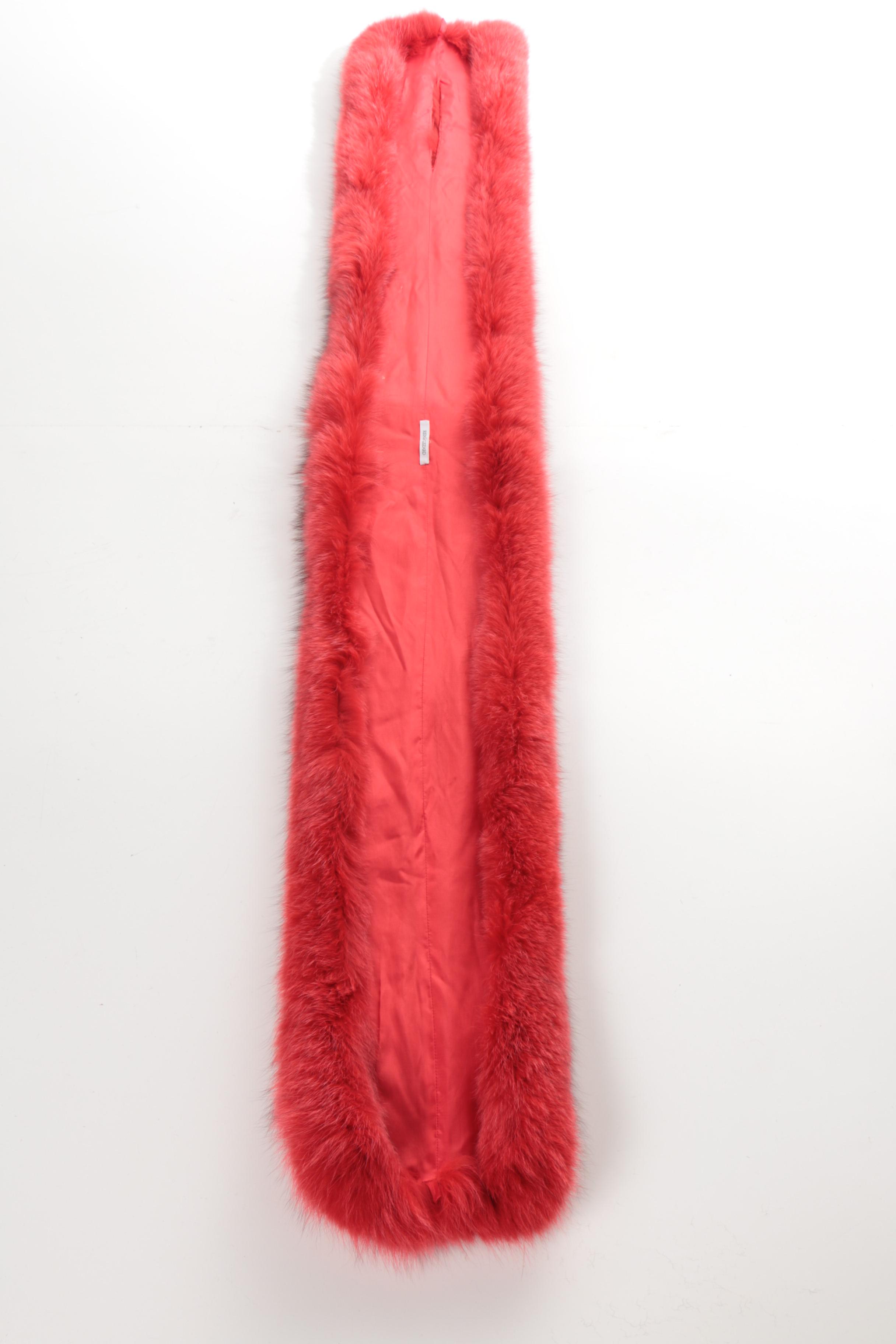 Rene Lezard Red Fox Fur Stole