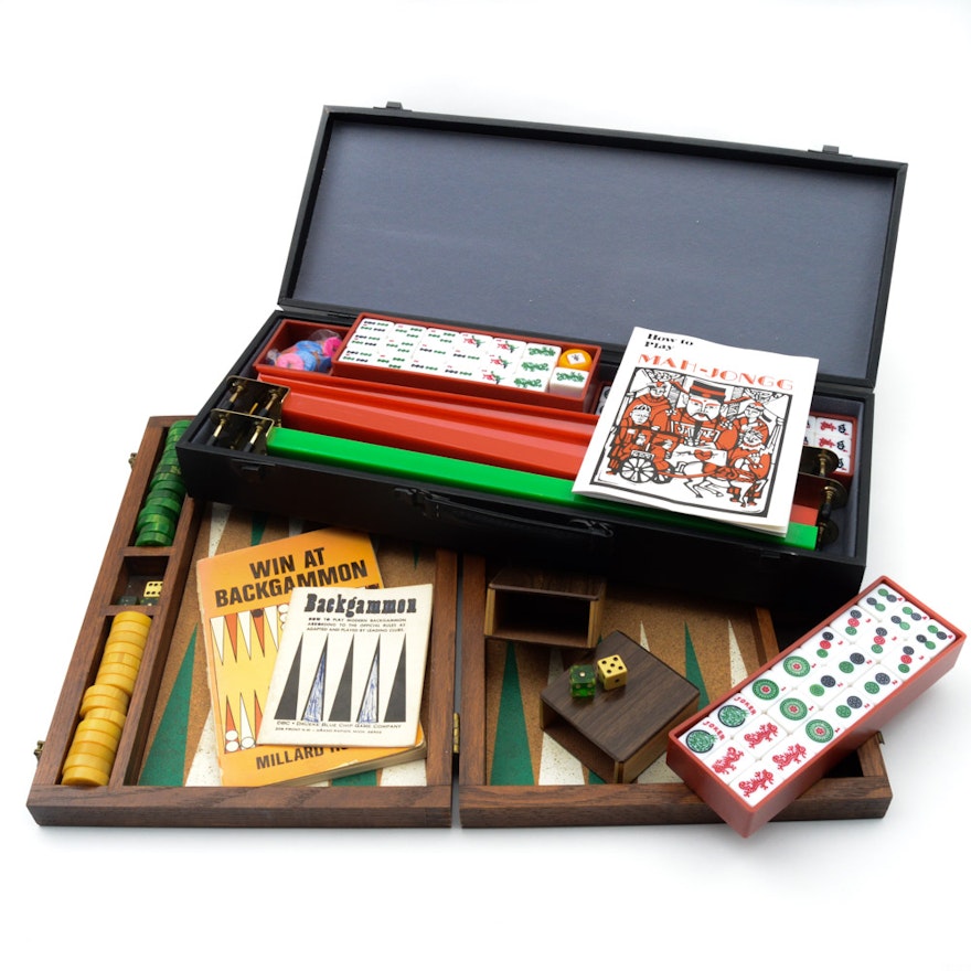 Vintage Mahjong and Backgammon Sets