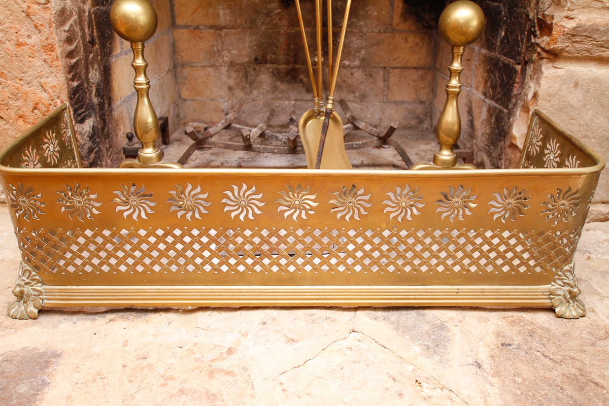 Vintage Brass Fireplace Accessories