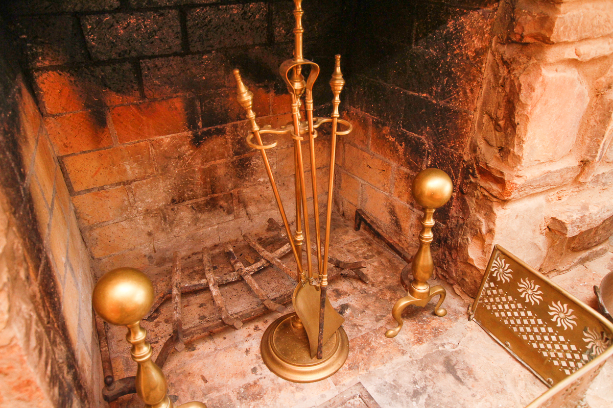 Vintage Brass Fireplace Accessories
