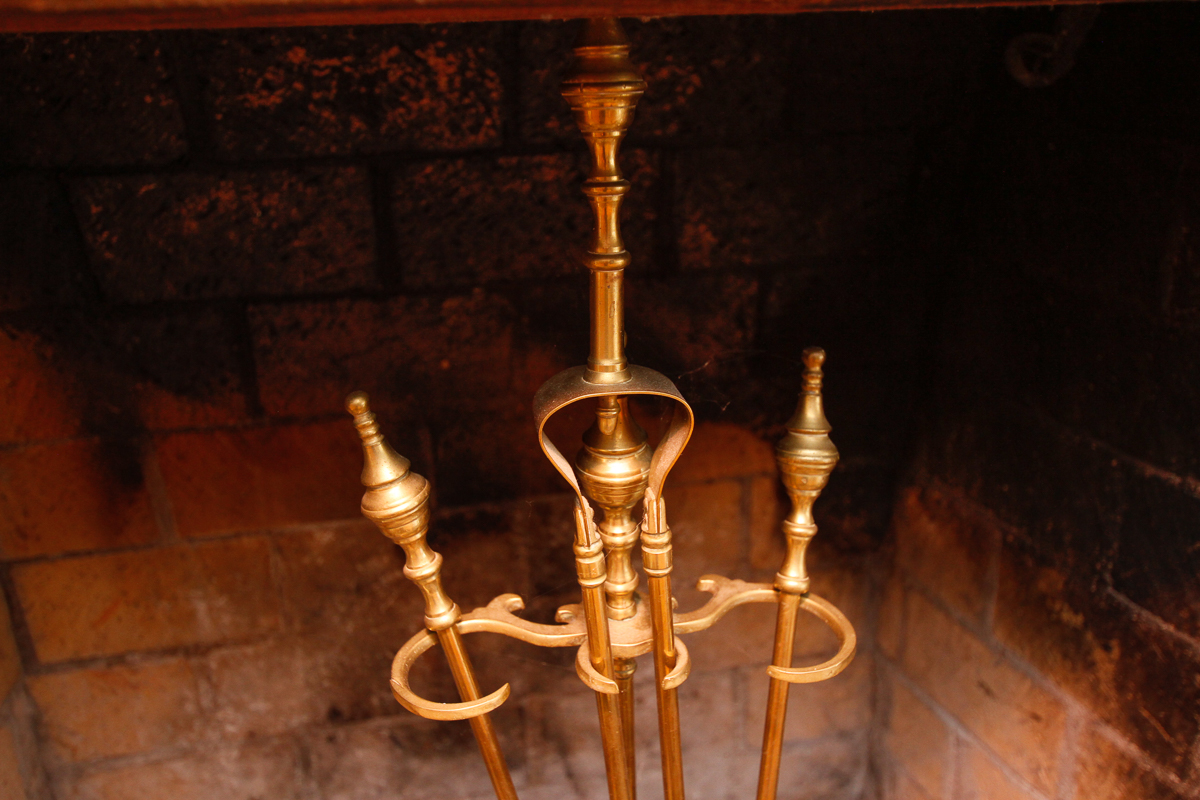Vintage Brass Fireplace Accessories