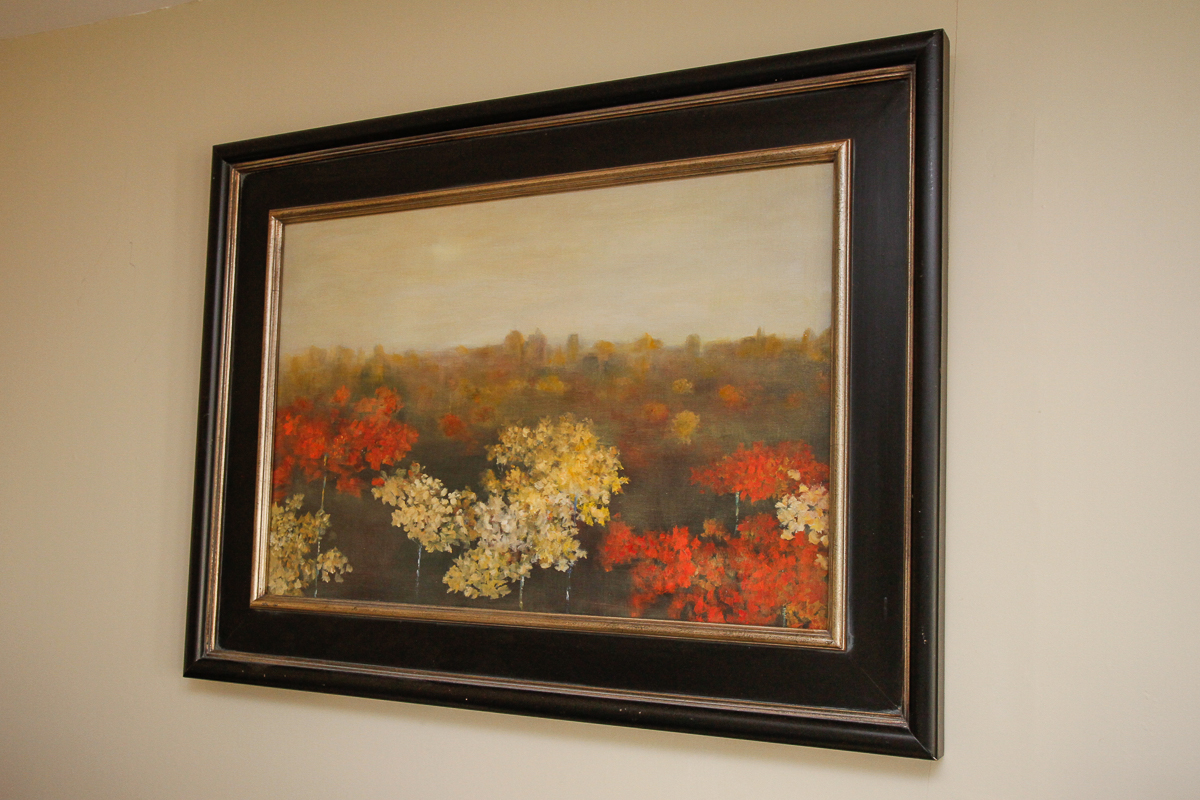 Framed Oil Painting on Canvas of Autumn Landscape