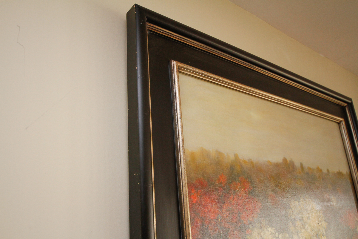 Framed Oil Painting on Canvas of Autumn Landscape